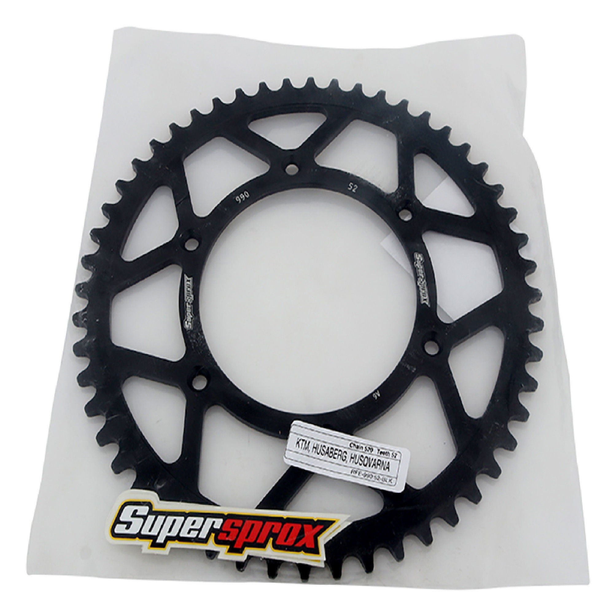 Supersprox Rear Steel Sprocket Black 52T for Husaberg 250 FE 13-17