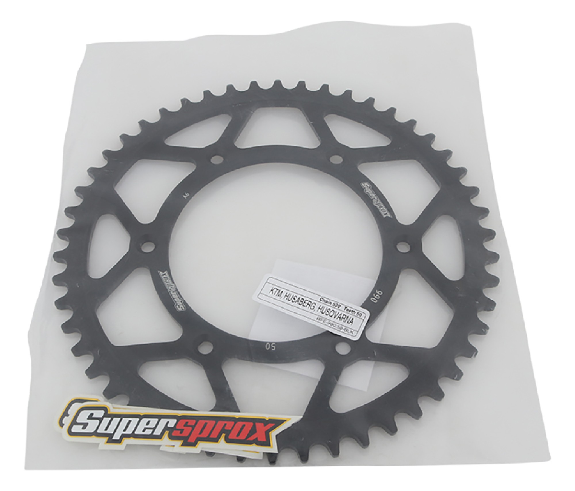 Supersprox Rear Steel Sprocket Black 50T for Husaberg 300 TE 11-17, 250 FC