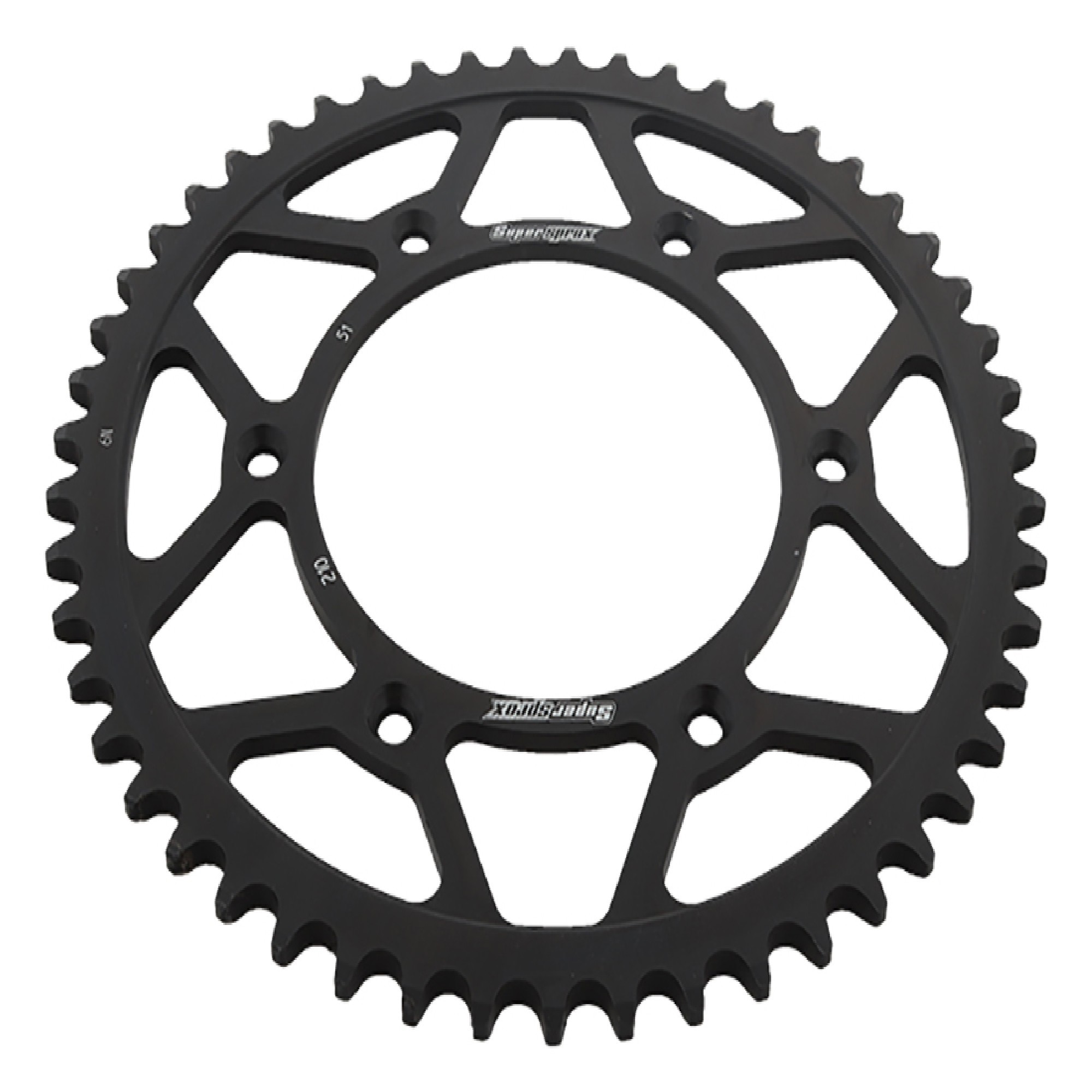 Supersprox Rear Steel Sprocket Black 51T for Honda CR 125 R 79-07