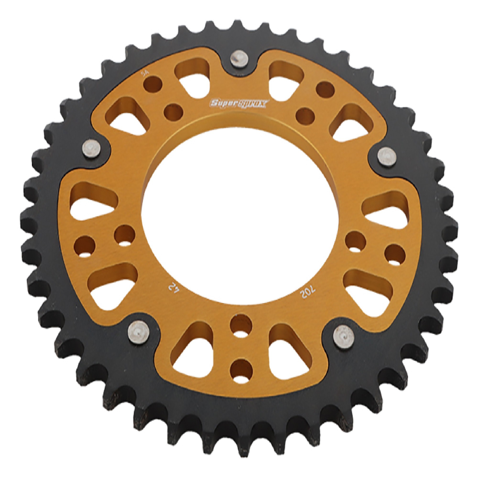 Supersprox - Gold Stealth sprocket, 42T, Chain Size 525, RST-702-42-GLD