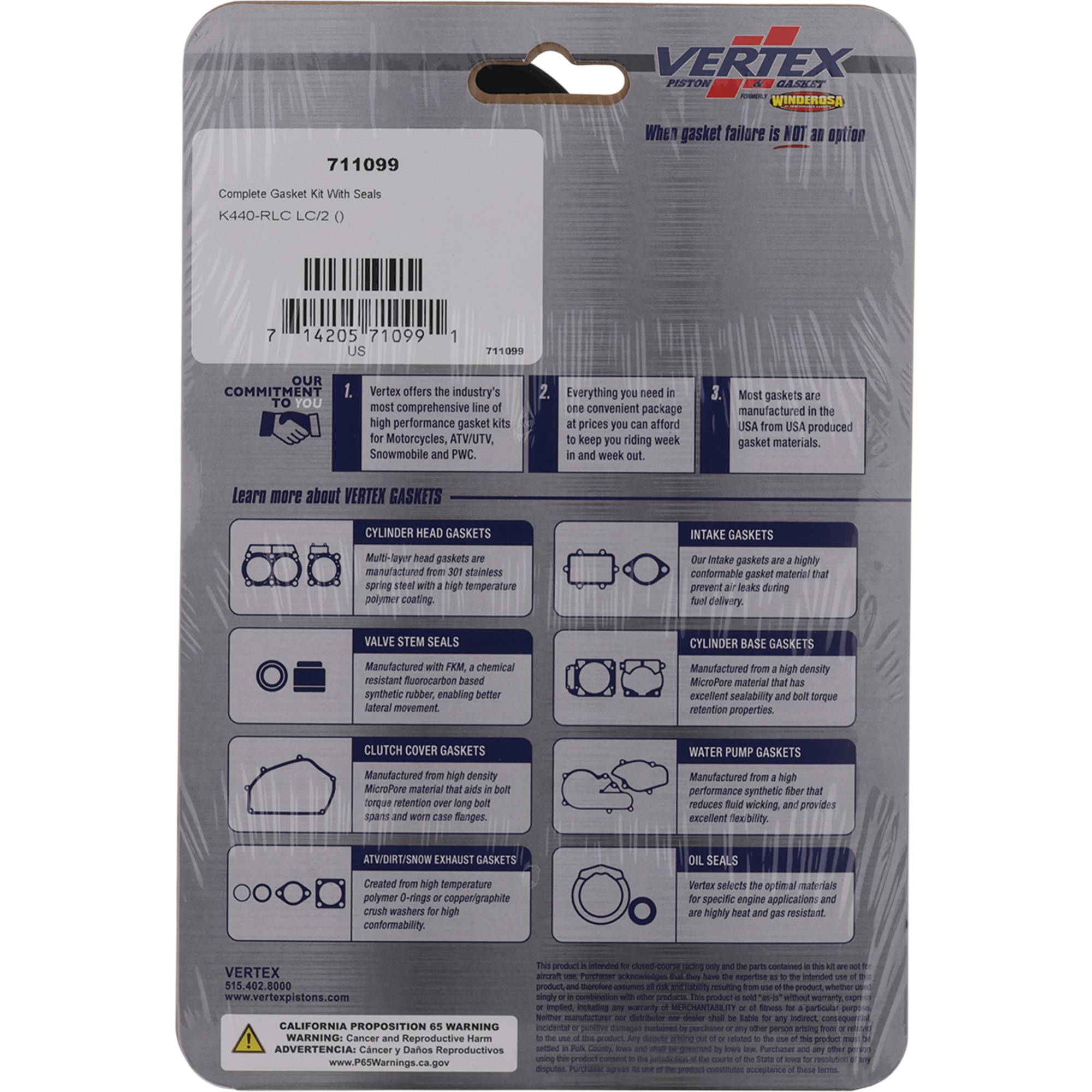 Winderosa Gasket Kit for Kohler K440-RLC LC/2 00