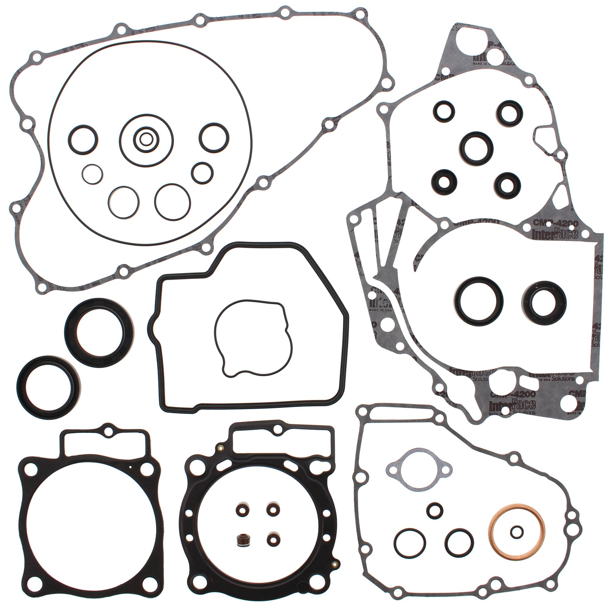 Winderosa Gasket Set with Crank Shaft Oil Seals for Honda CRF 450 R 09-16
