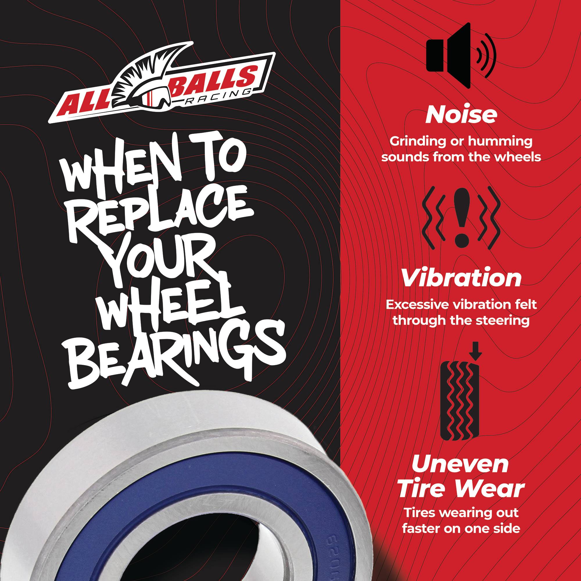 All Balls Racing Wheel Bearing Kit 25-1732 for Odes 800 2 Door Dominator