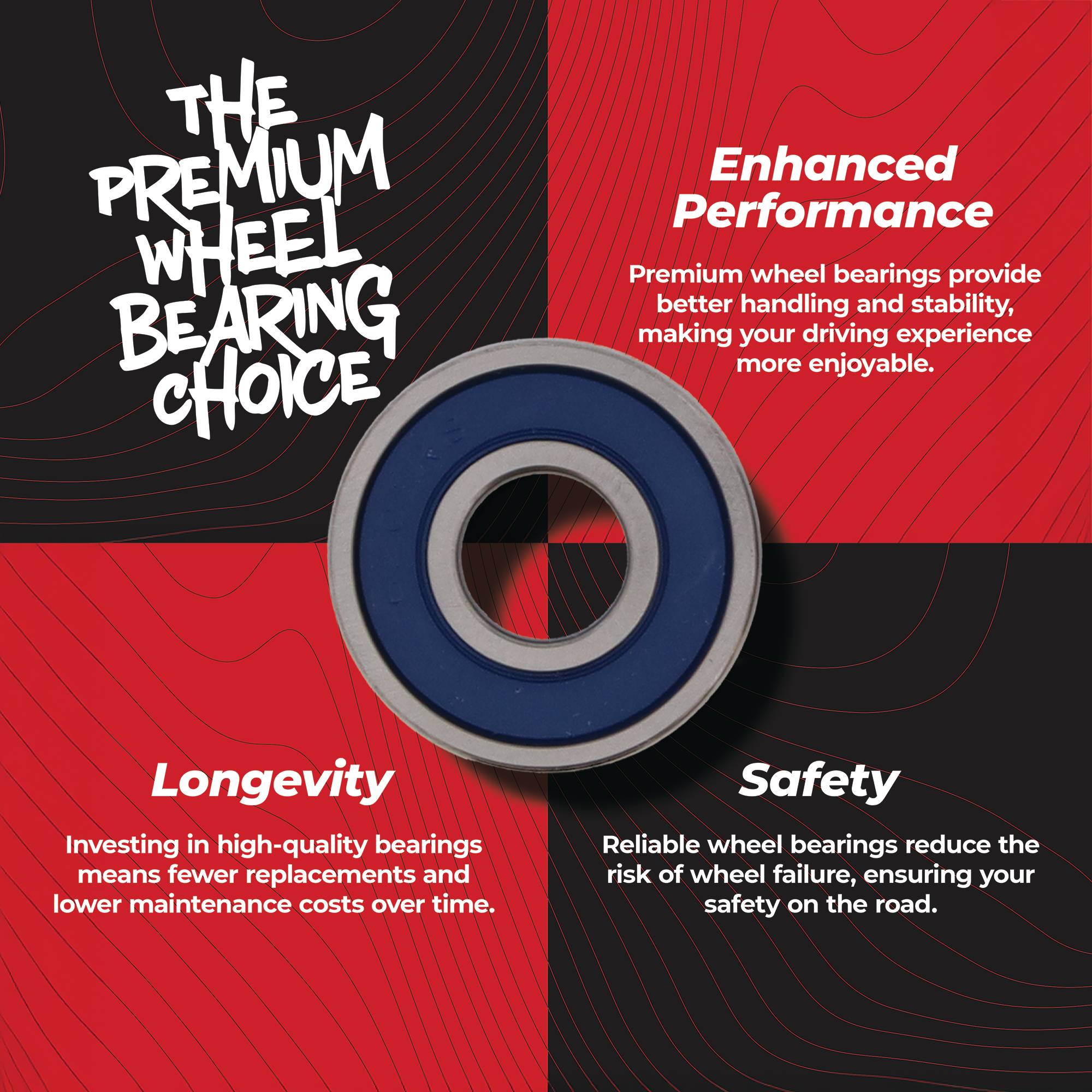 All Balls Racing Wheel Bearing Kit 25-1736 for Kawasaki Z125 PRO 18