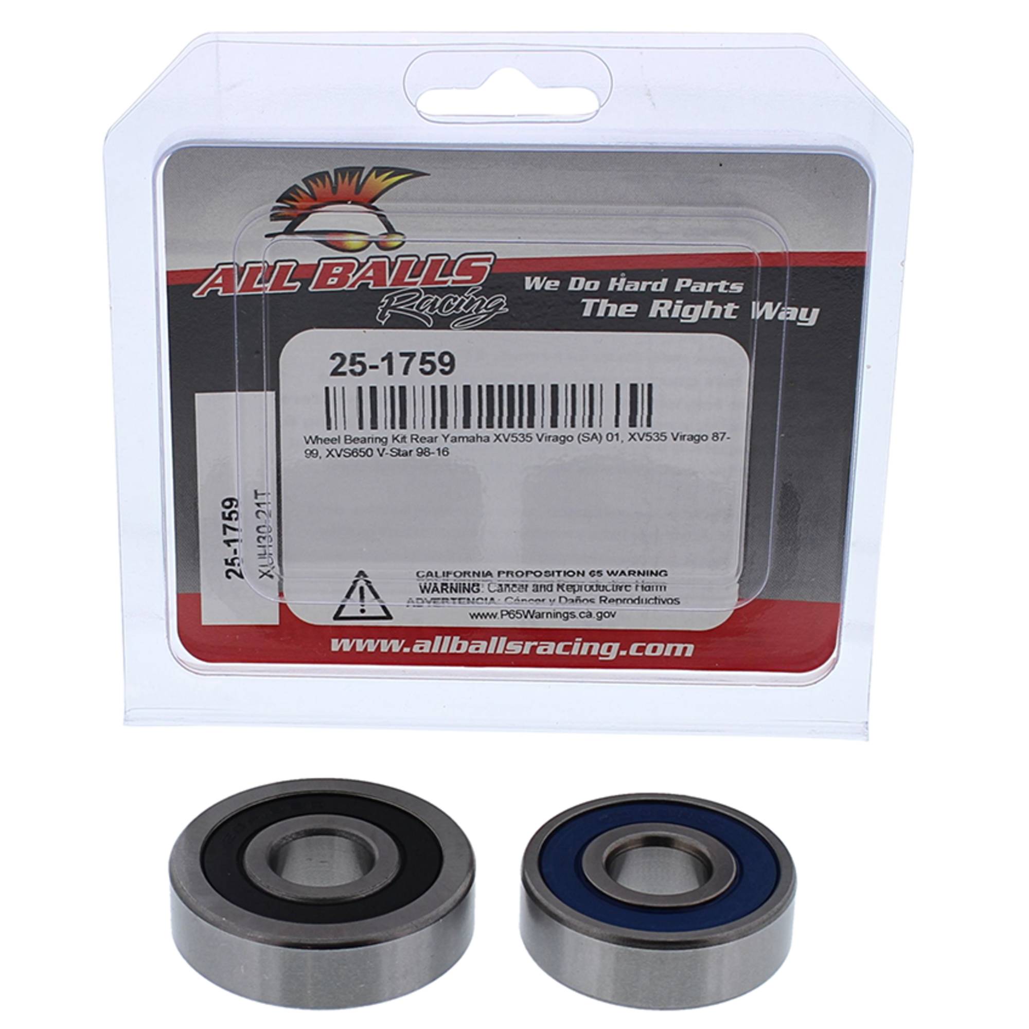 All Balls Wheel Bearing Kit 25-1759 for Yamaha XV535 Virago (SA) 01