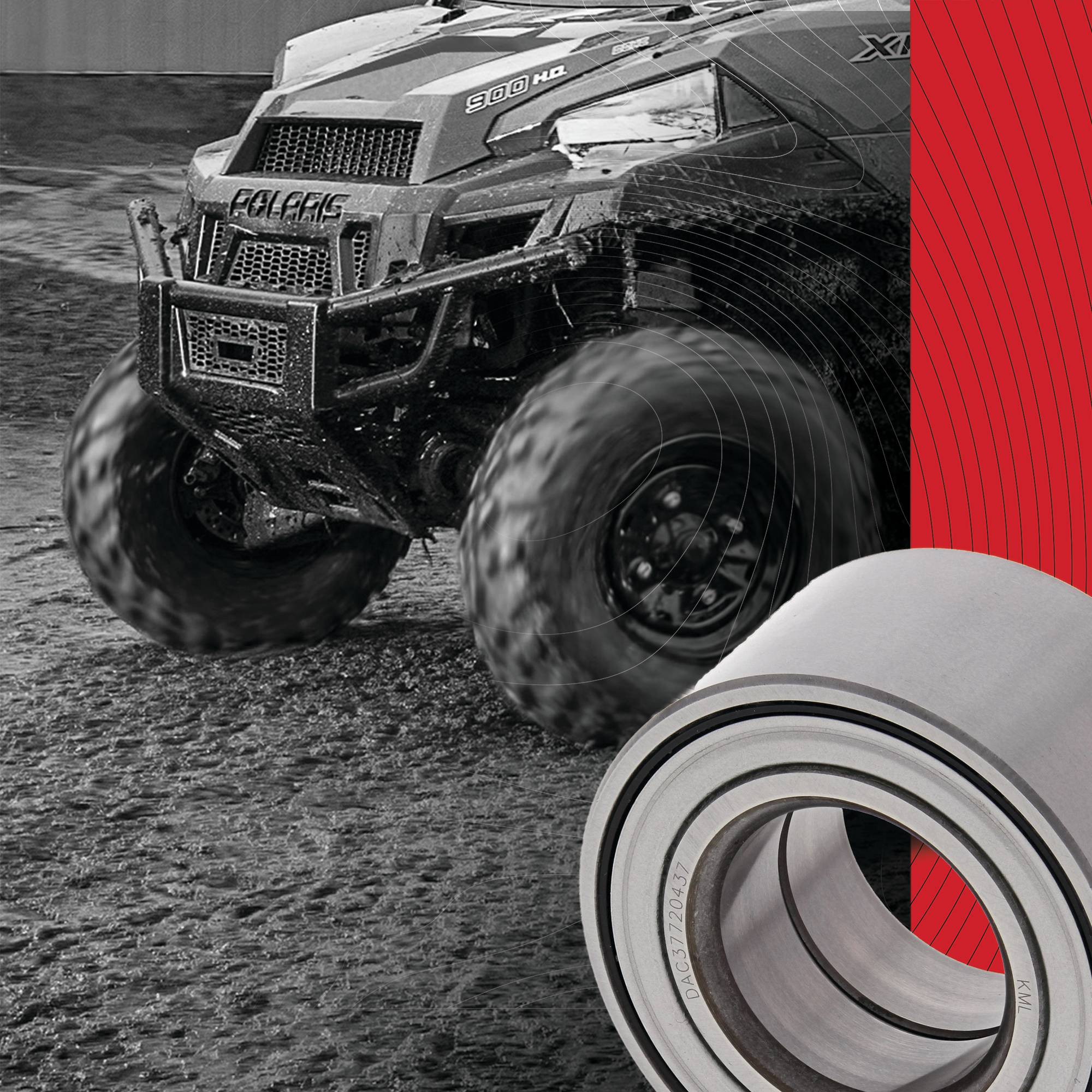 All Balls Racing Wheel Bearing Kit 25-1701 for Honda Pioneer 700 SXS700M2 14