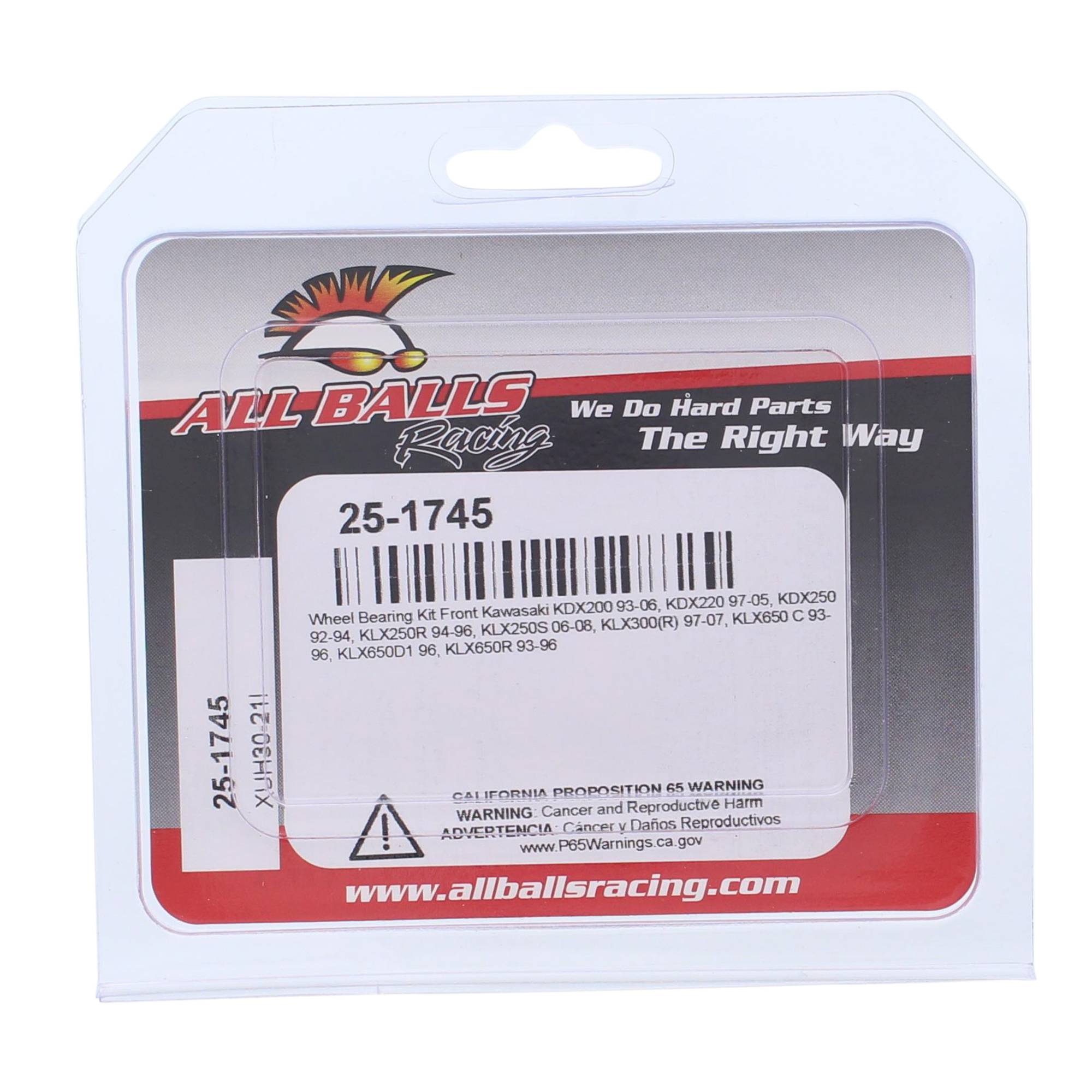 All Balls Front Wheel Bearing Kit 25-1745 for Kawasaki KDX 200 93-06