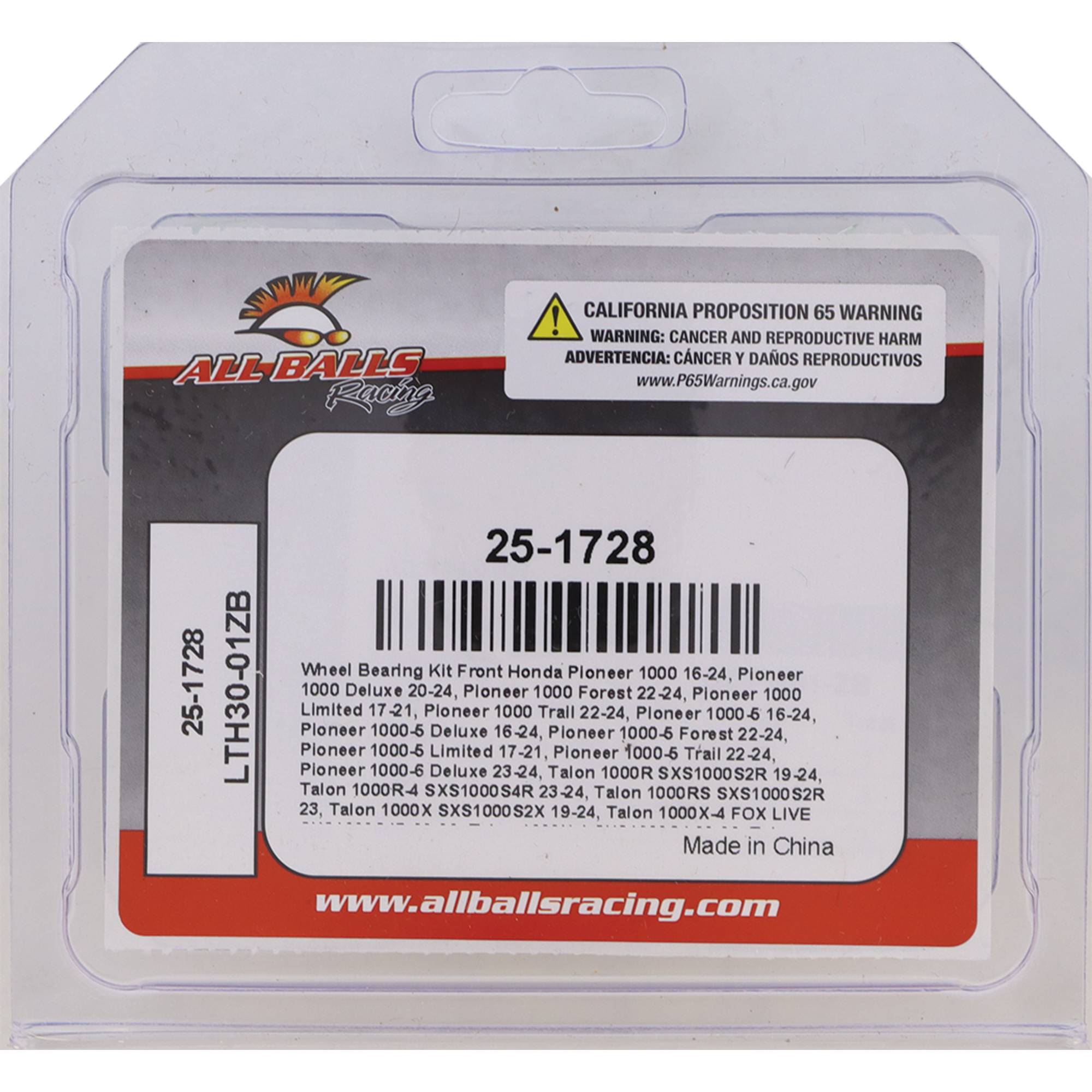 All Balls Racing Wheel Bearing Kit 25-1728 for Honda Pioneer 1000-5 16 17 18