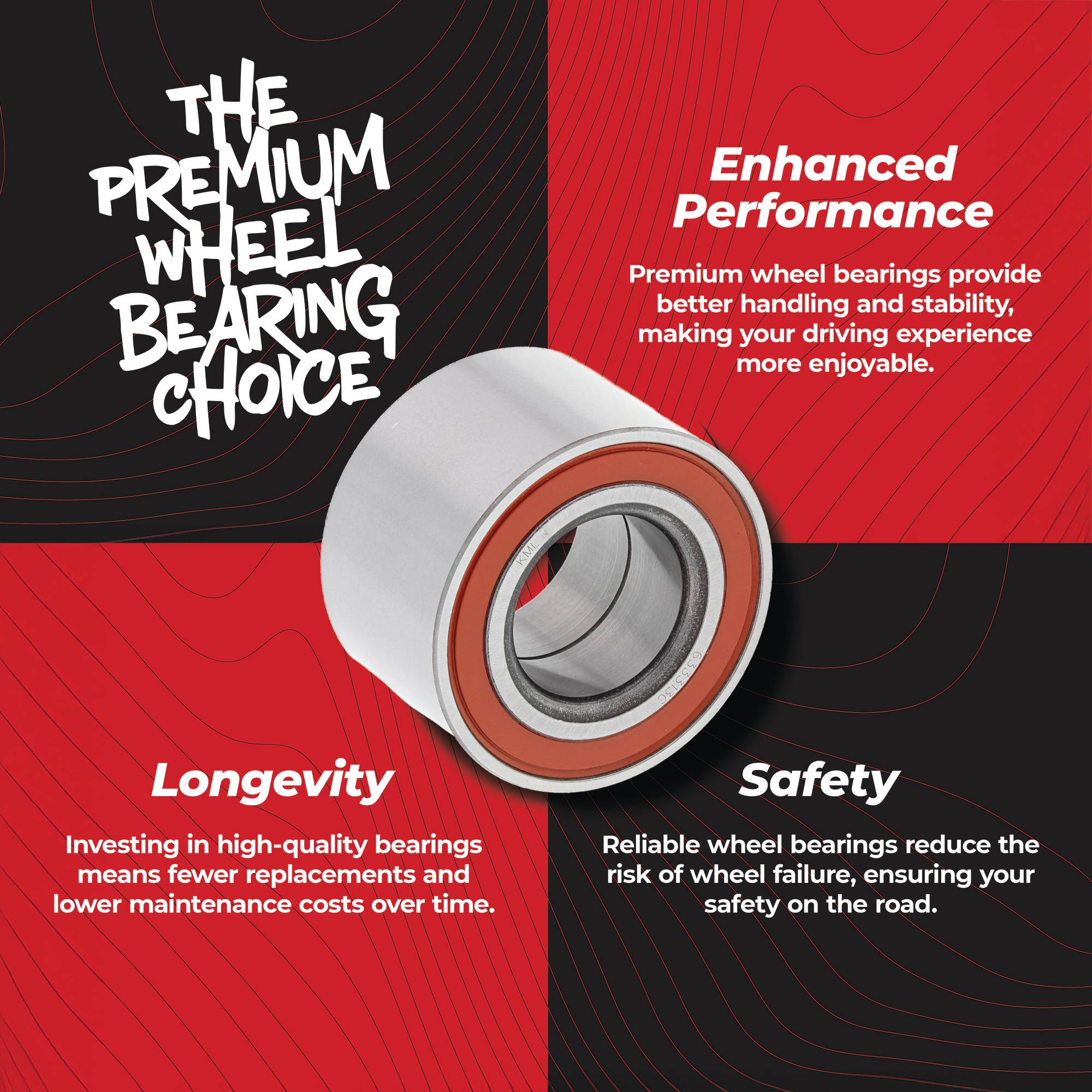 All Balls Racing Wheel Bearing Kit for Kawasaki KAF 820 (Mule PRO-FX 800) 15-17