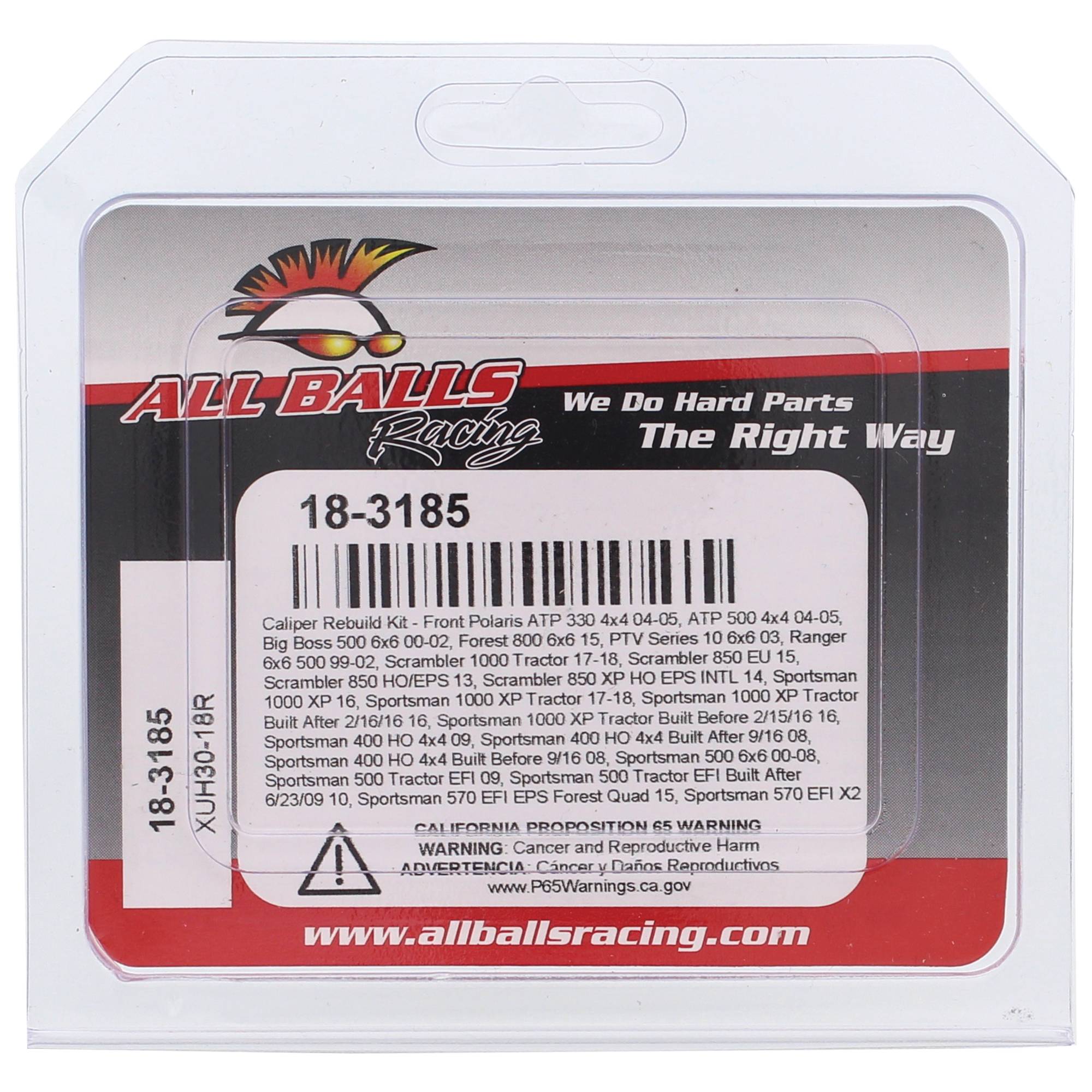 All Balls Rear Caliper Rebuild Kit 18-3185 for Polaris ACE 900 EPS XC 18