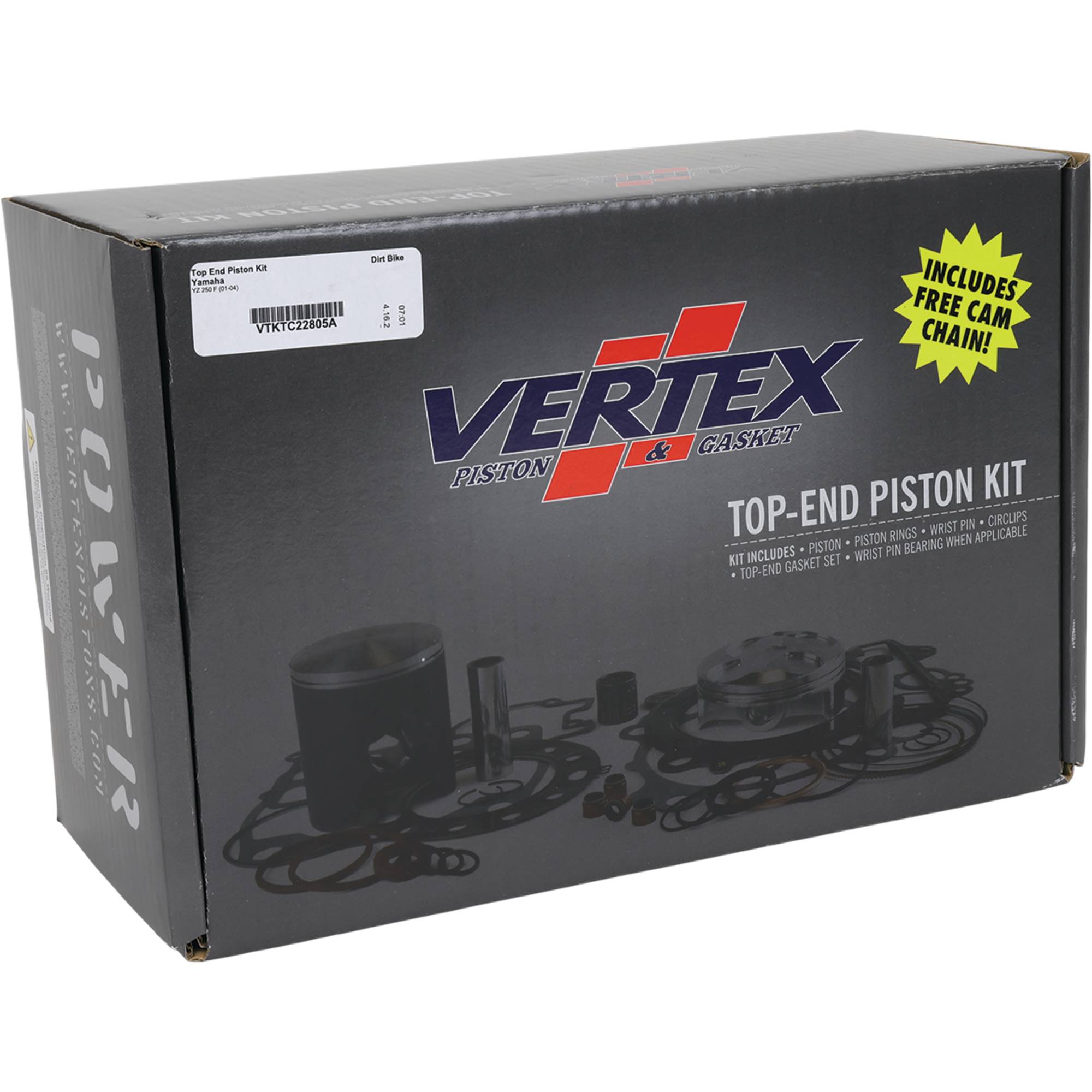 Vertex Top End Piston Kit for Yamaha YZ 250 F (01-04) VTKTC22805A