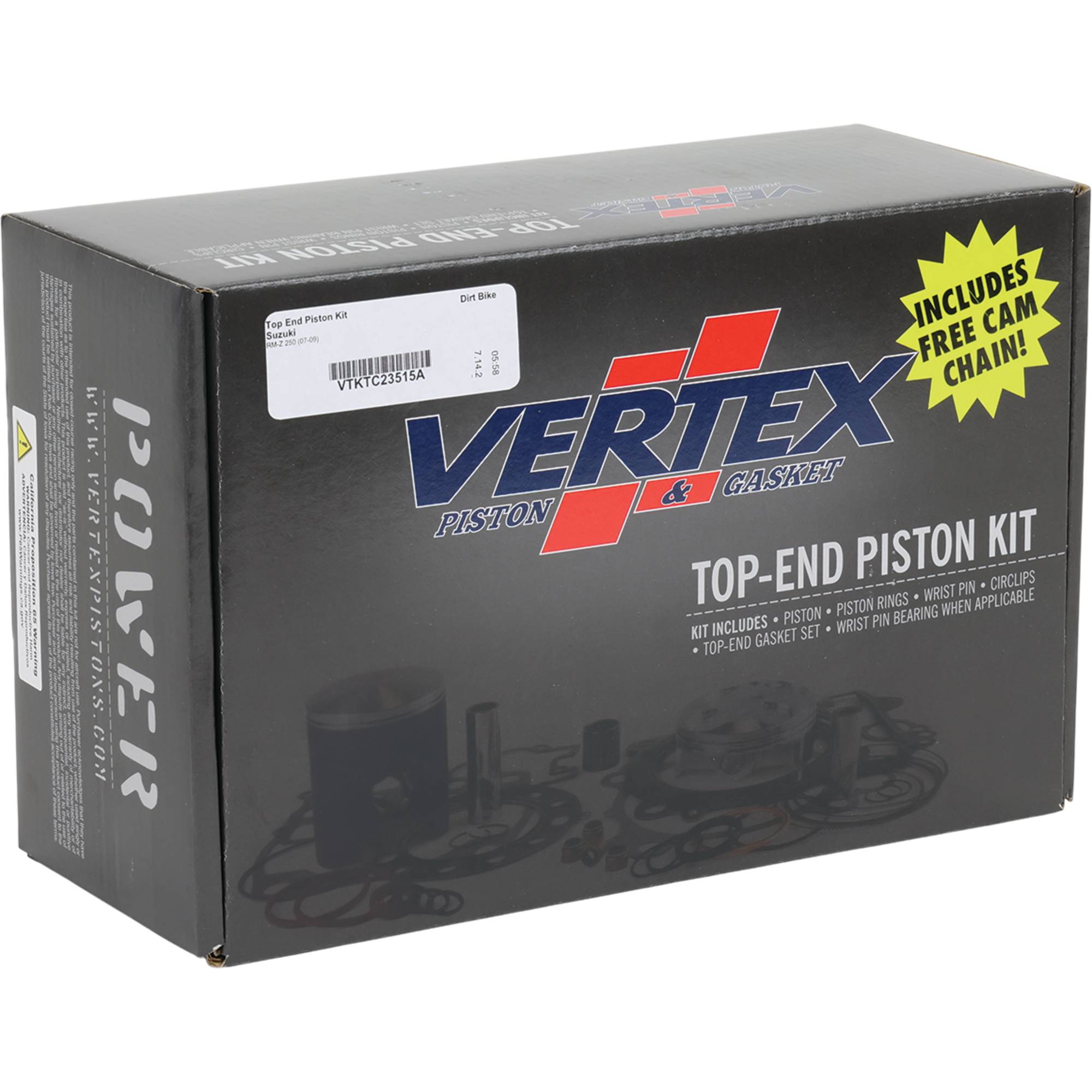 Vertex Top End Piston Kit for Suzuki RMZ 250 (07-09) VTKTC23515A