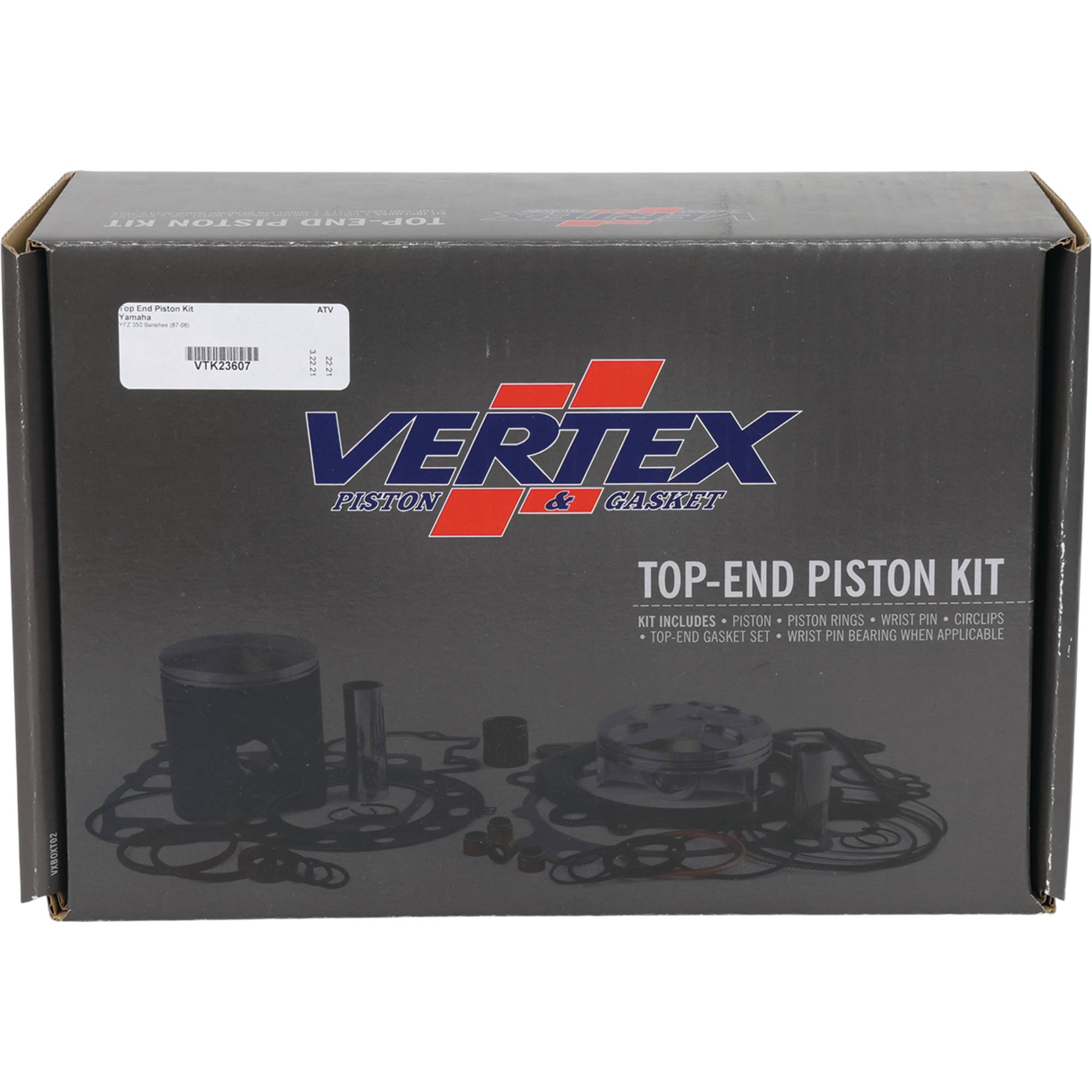 Vertex Top End Piston Kit for Yamaha YFZ 350 Banshee (87-06) VTK23607