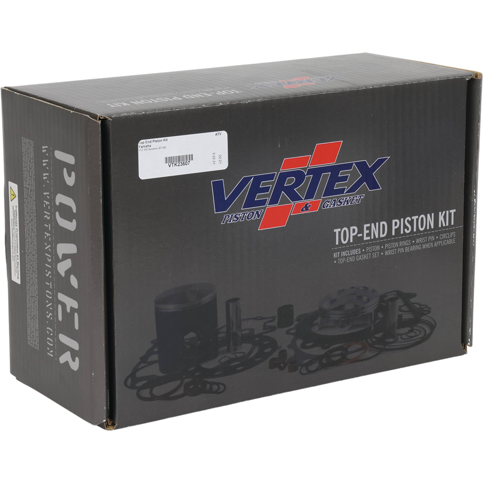 Vertex Top End Piston Kit for Yamaha YFZ 350 Banshee (87-06) VTK23607