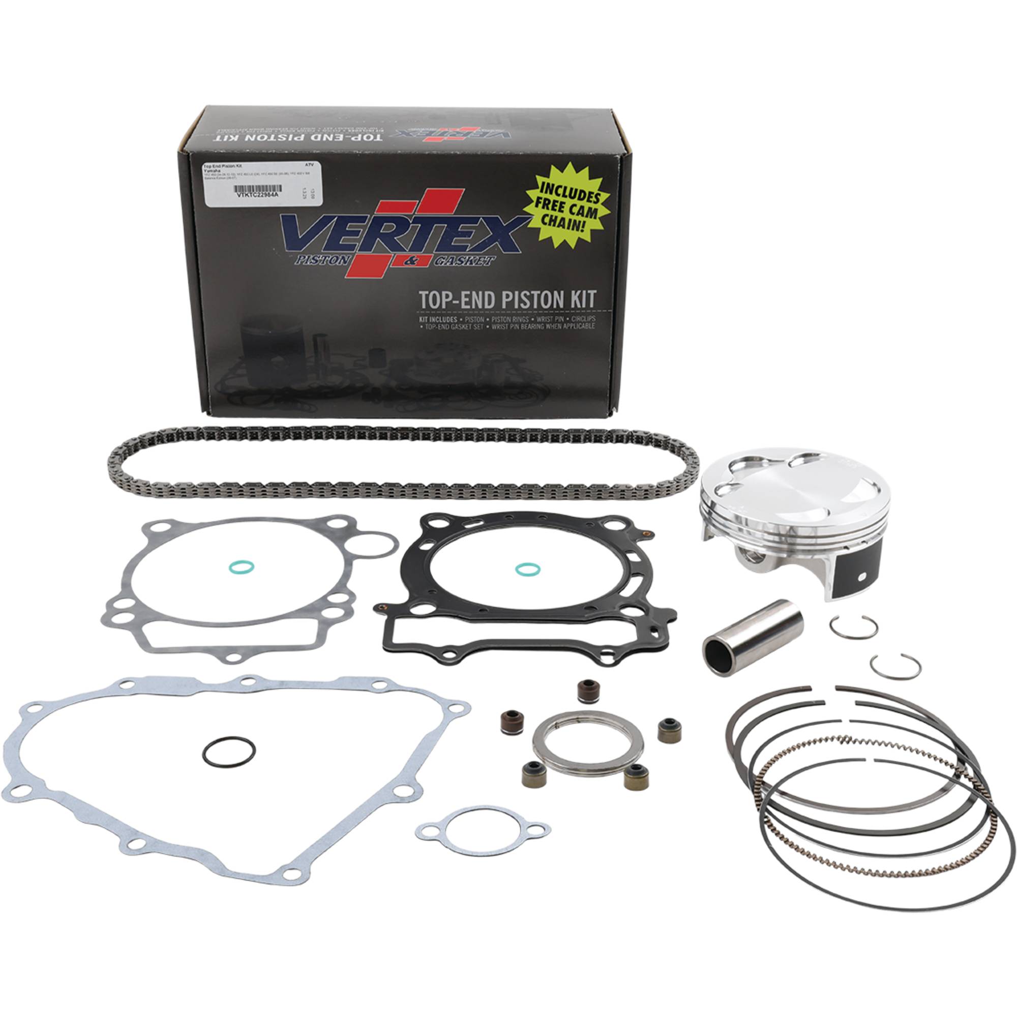 Vertex Top End Piston Kit for Yamaha YFZ 450 (04-09,12-13) VTKTC22984A