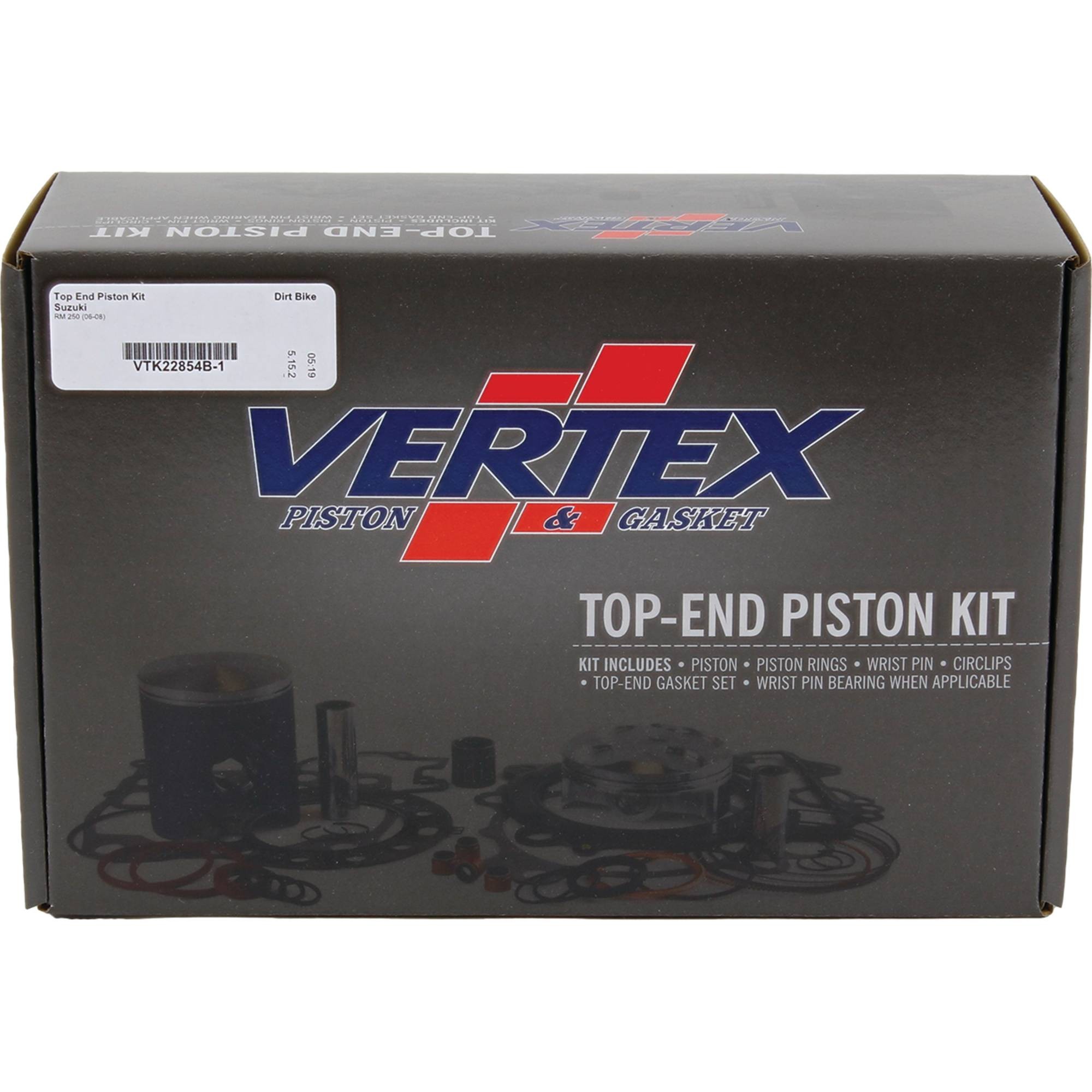 Vertex Top End Piston Kit for Suzuki RM 250 (06-08) VTK22854B-1