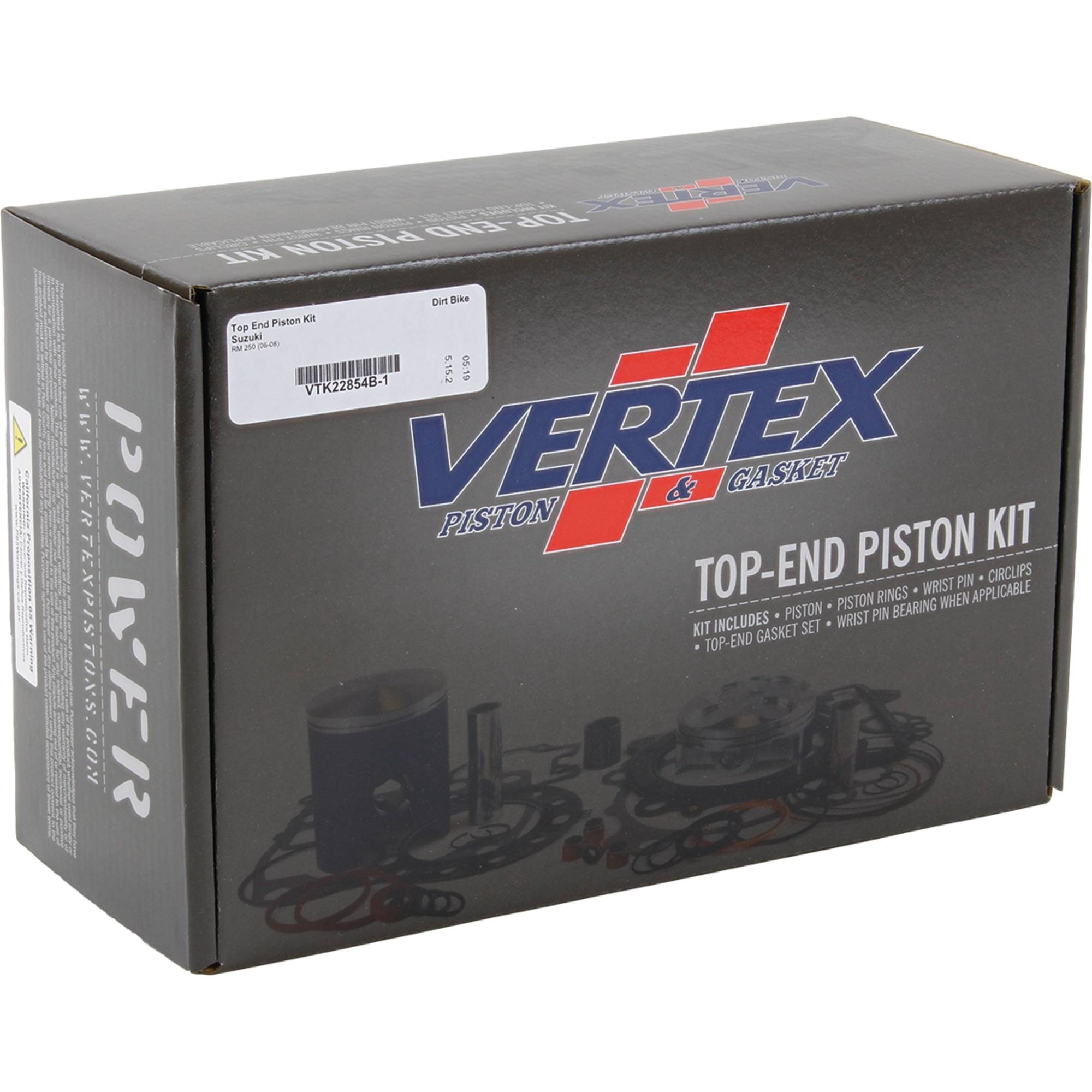 Vertex Top End Piston Kit for Suzuki RM 250 (06-08) VTK22854B-1