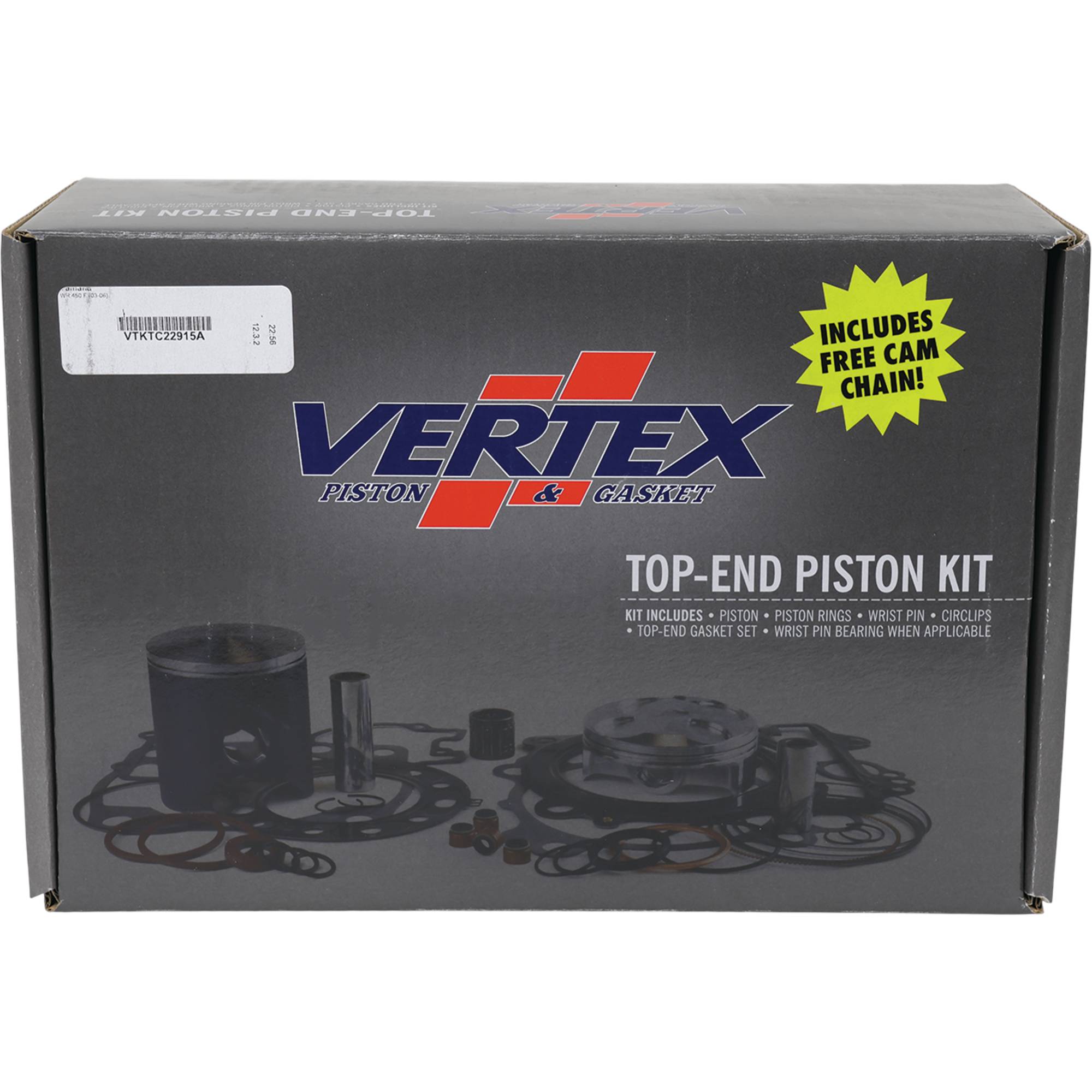 Vertex Top End Piston Kit for Yamaha WR 450 F (03-06) VTKTC22915A