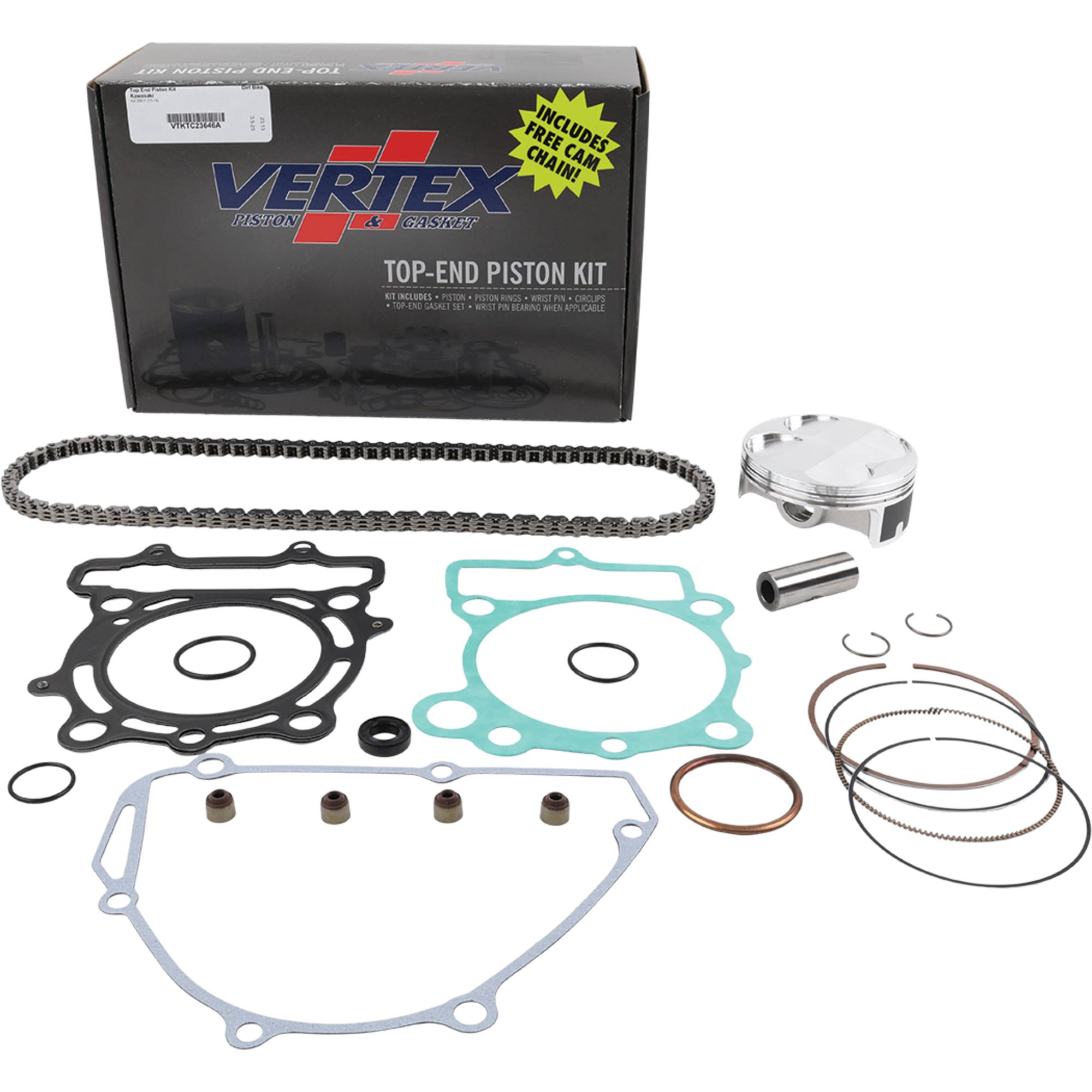 Vertex Top End Piston Kit for Kawasaki KX 250 F (11-14) VTKTC23646A