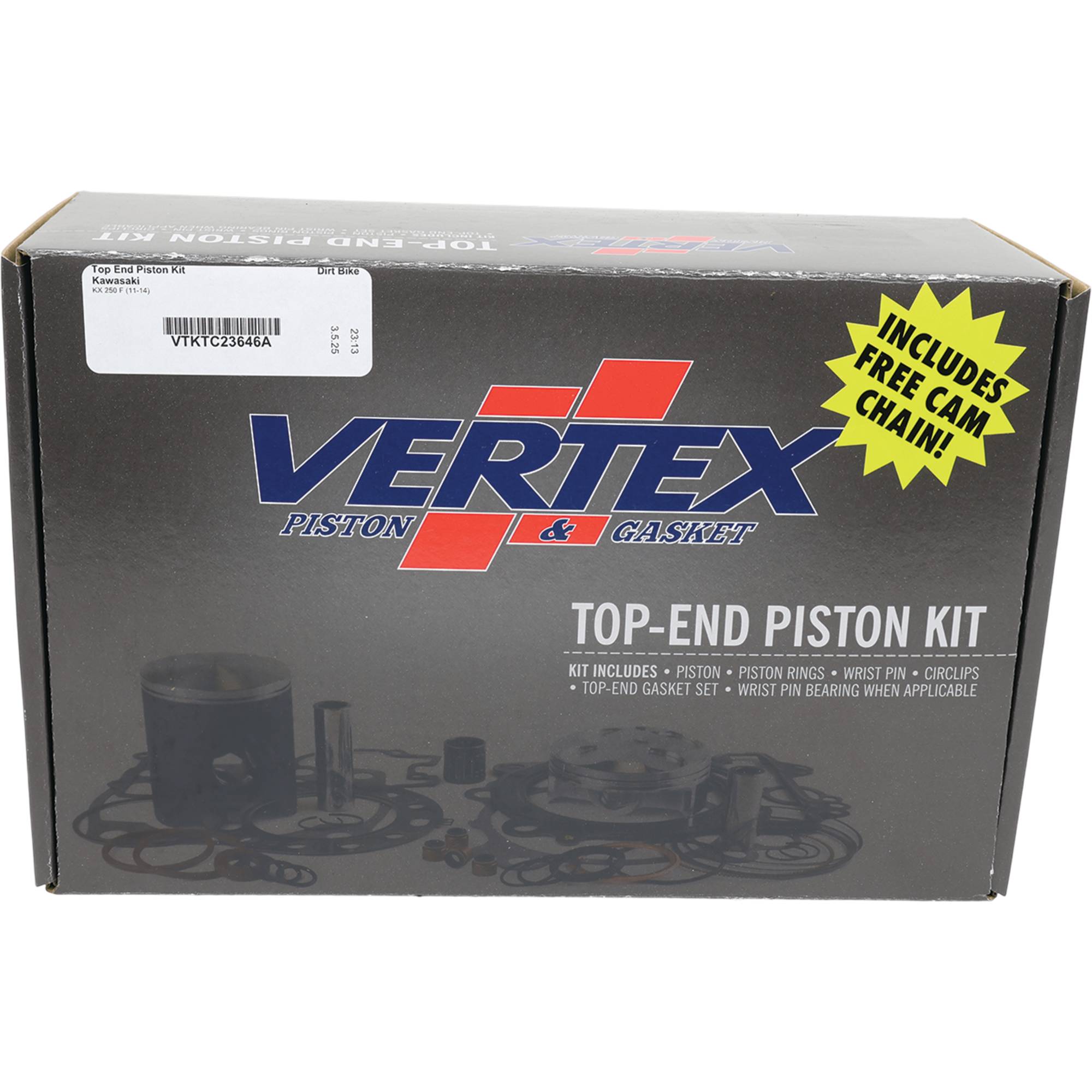 Vertex Top End Piston Kit for Kawasaki KX 250 F (11-14) VTKTC23646A