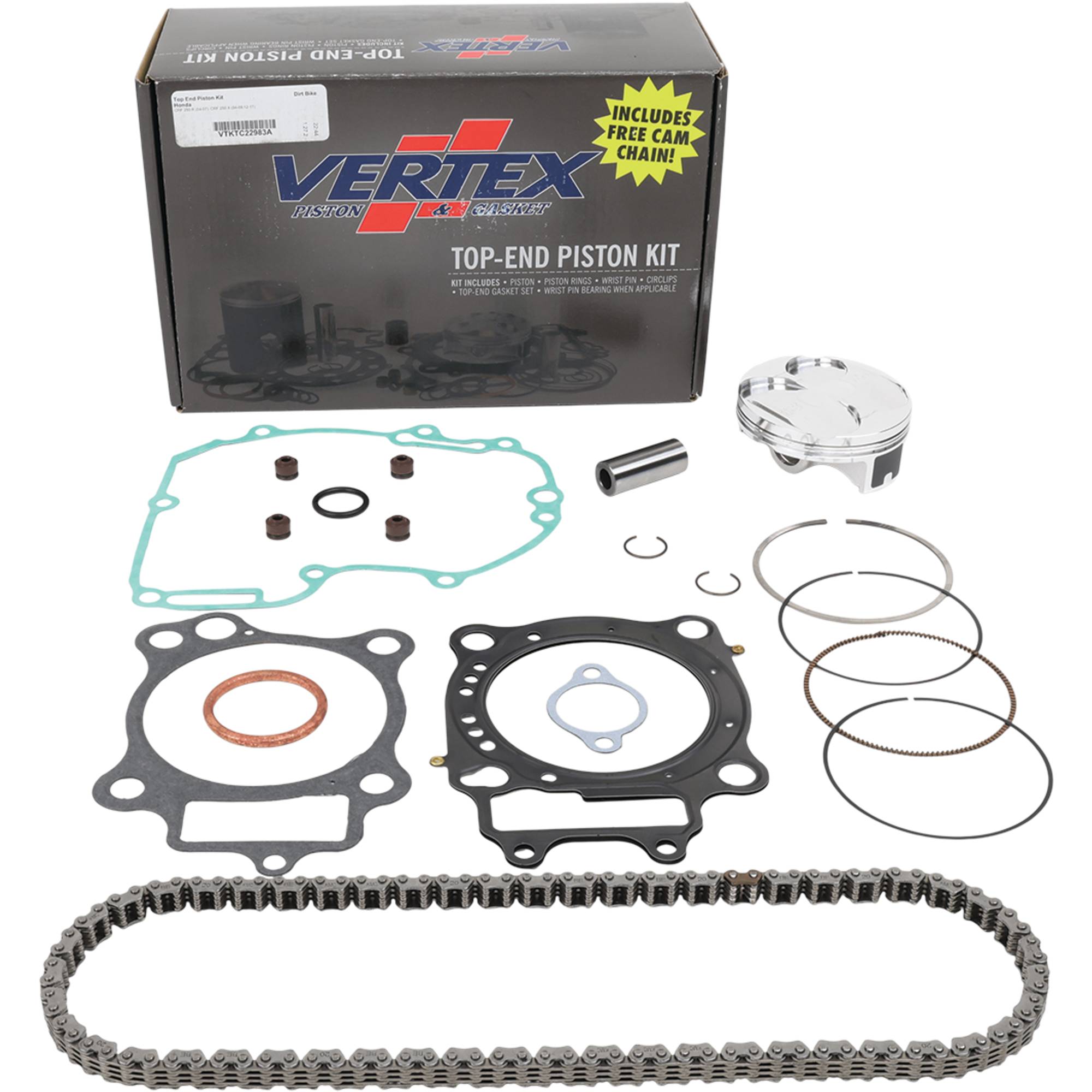 Vertex Top End Piston Kit for Honda CRF 250 X (04-09,12-17) VTKTC22983A