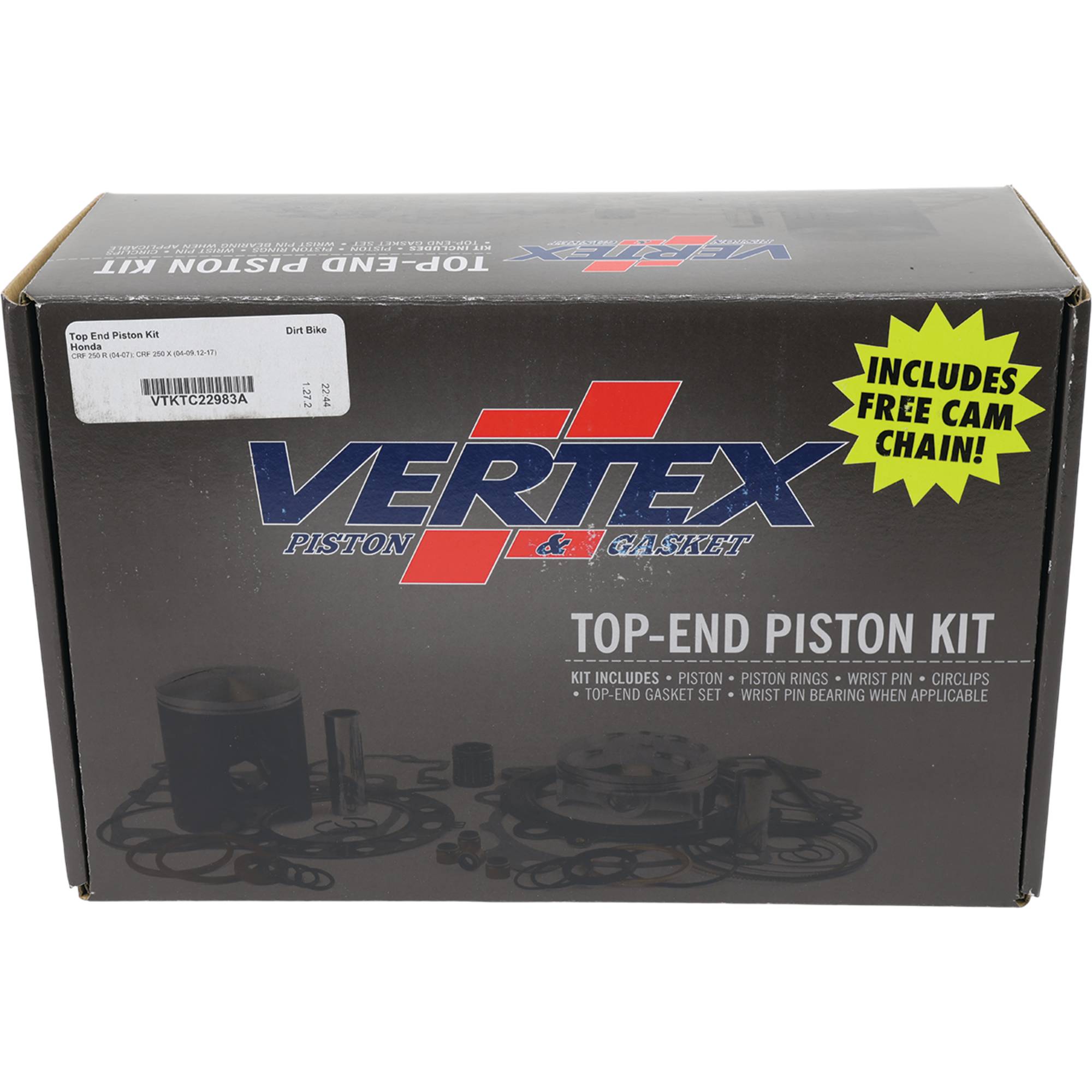 Vertex Top End Piston Kit for Honda CRF 250 X (04-09,12-17) VTKTC22983A