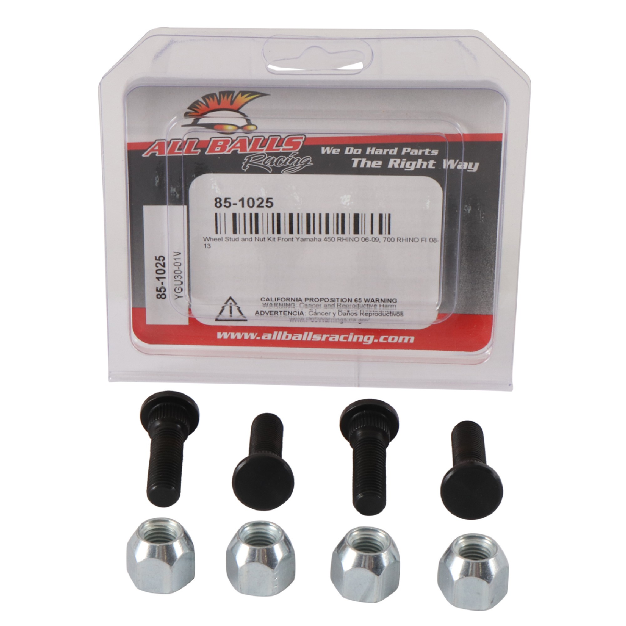 All Balls Wheel Stud and Nut Kit 85-1025 for Yamaha 450 RHINO 06 07 08 09
