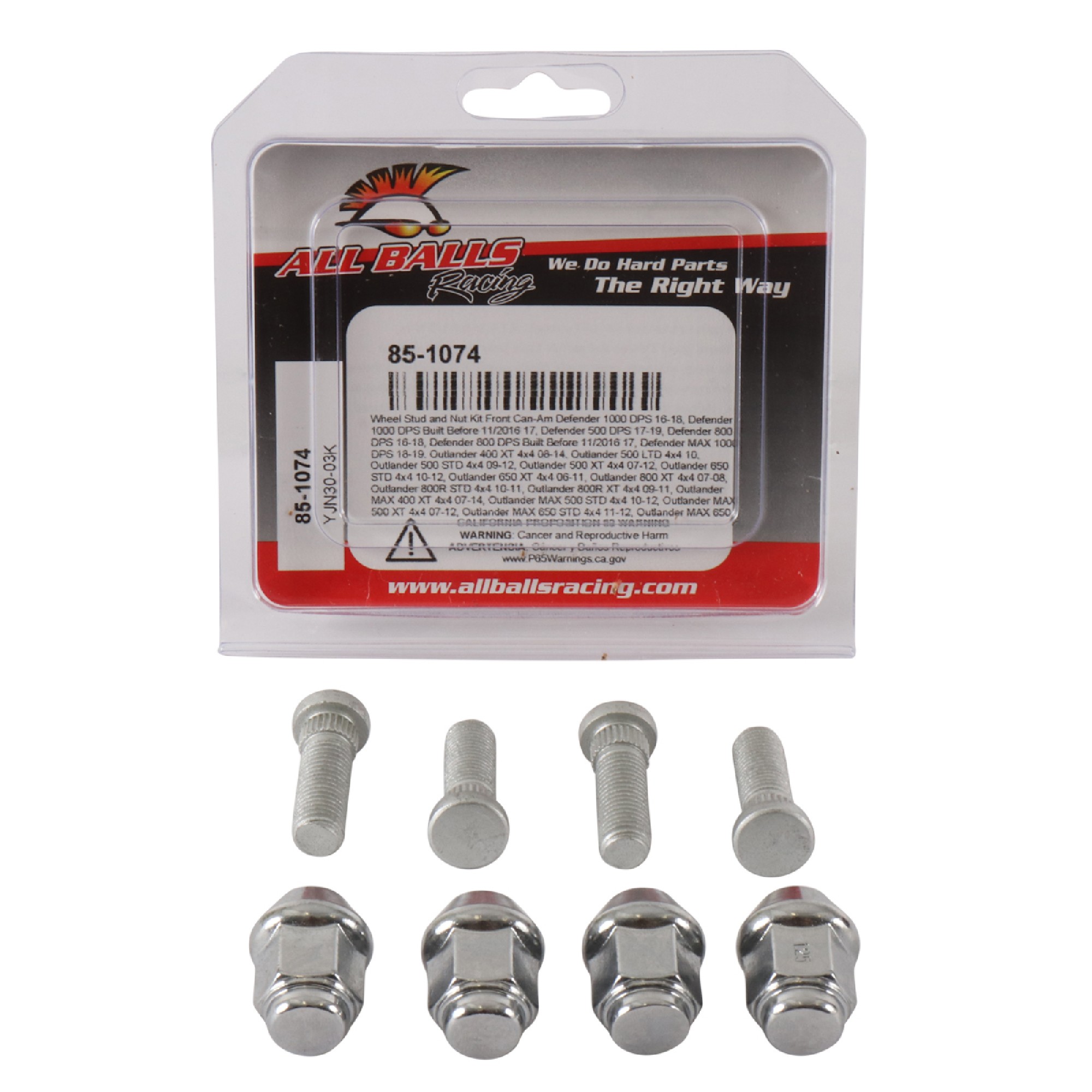 All Balls Wheel Stud and Nut Kit 85-1074 for Can-Am Outlander 500 LTD 4x4 10