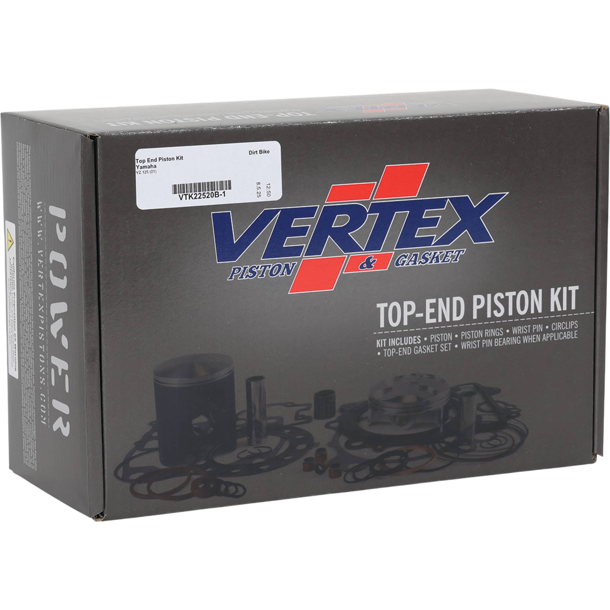 Vertex Top End Piston Kit for Yamaha YZ 125 (01) VTK22520B-1