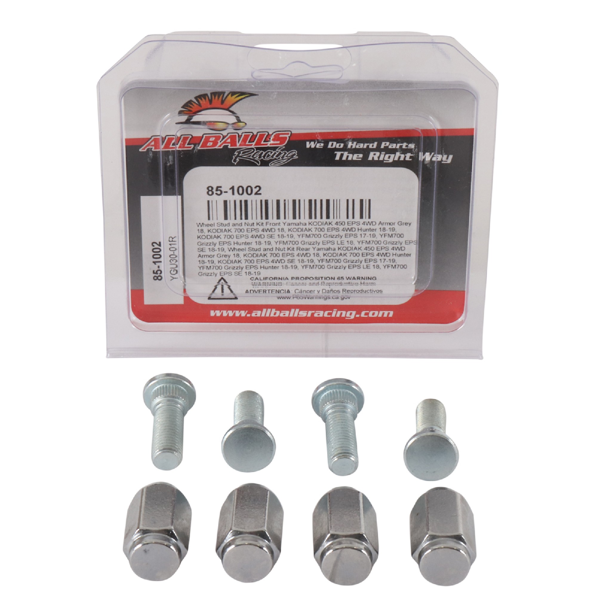 All Balls Wheel Stud and Nut Kit 85-1002 for Yamaha KODIAK 700 EPS 4WD SE 18