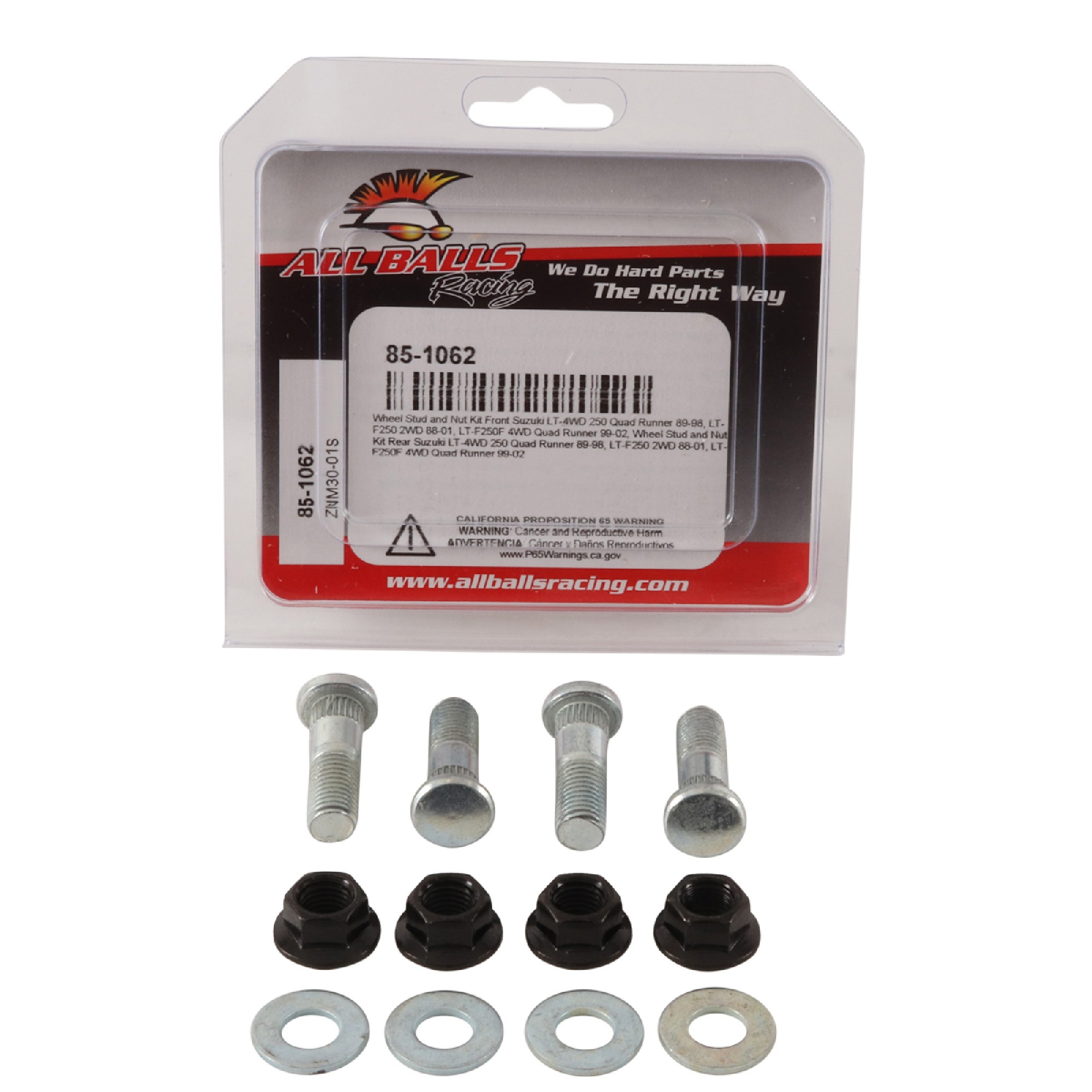 All Balls Wheel Stud and Nut Kit 85-1062 for Suzuki LT-4WD 250 Quad Runner