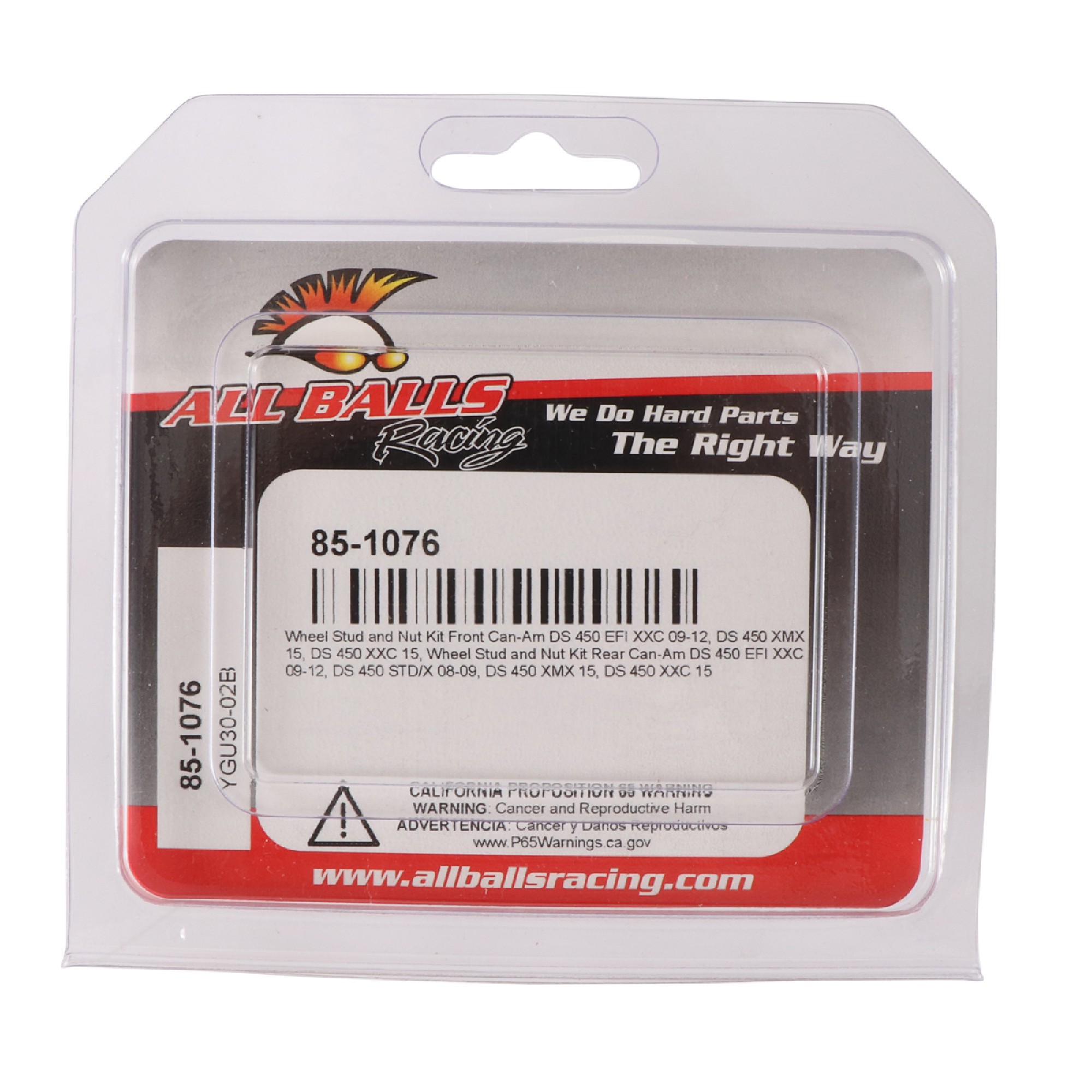 All Balls Wheel Stud and Nut Kit 85-1076 for Can-Am DS 450 XMX 15