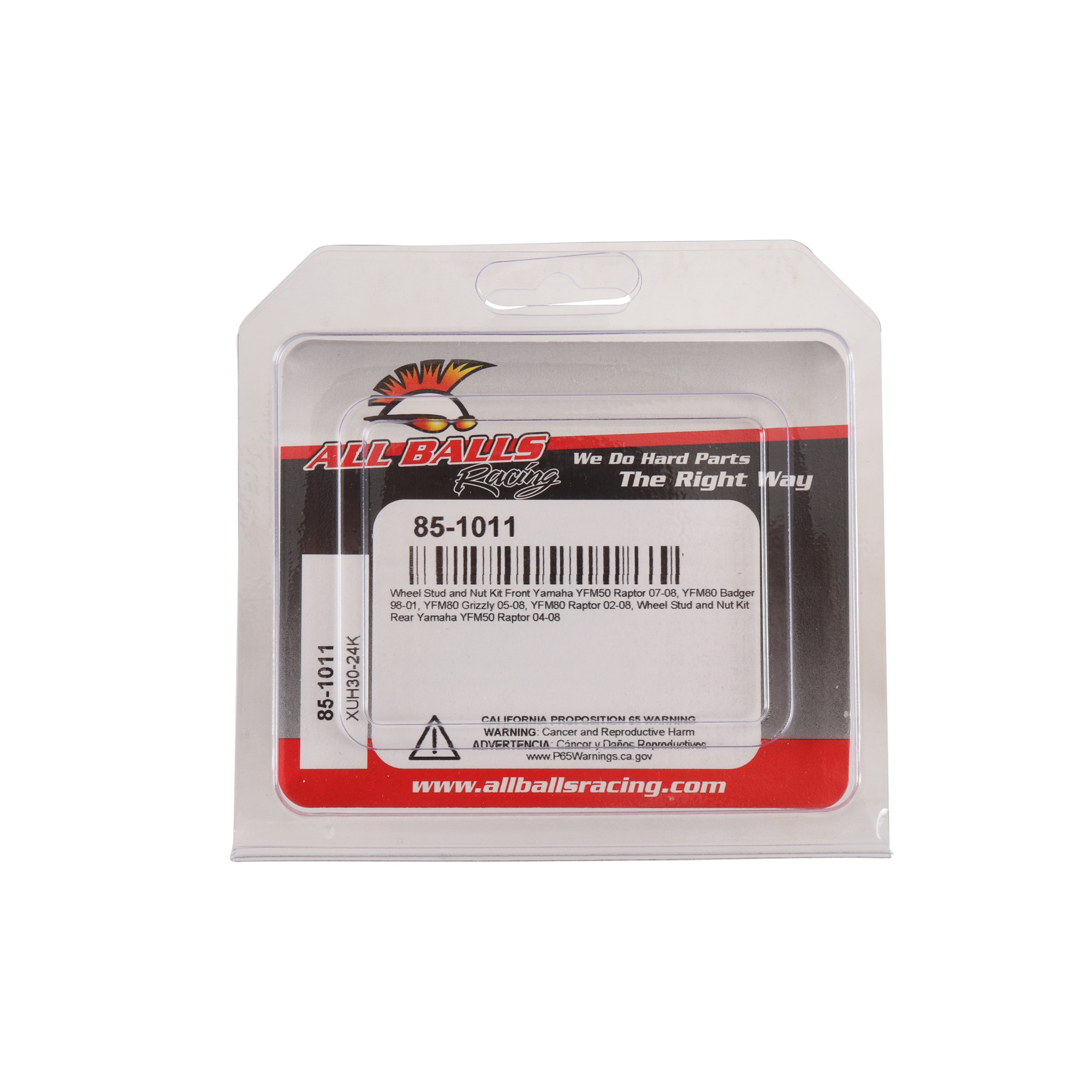 All Balls Wheel Stud and Nut Kit 85-1011 for Yamaha YFM50 Raptor 04-08