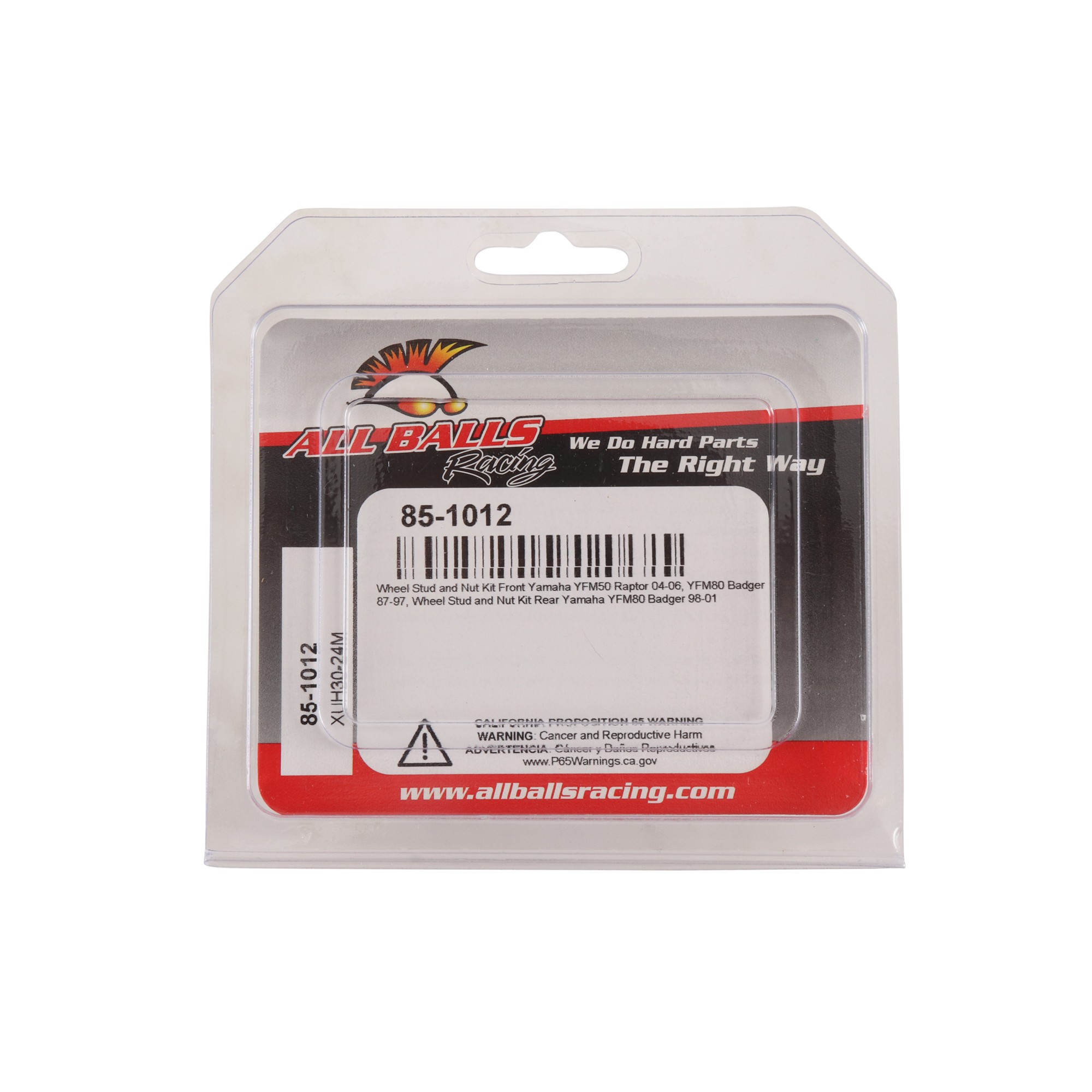 All Balls Wheel Stud and Nut Kit 85-1012 for Yamaha YFM50 Raptor 04 05 06