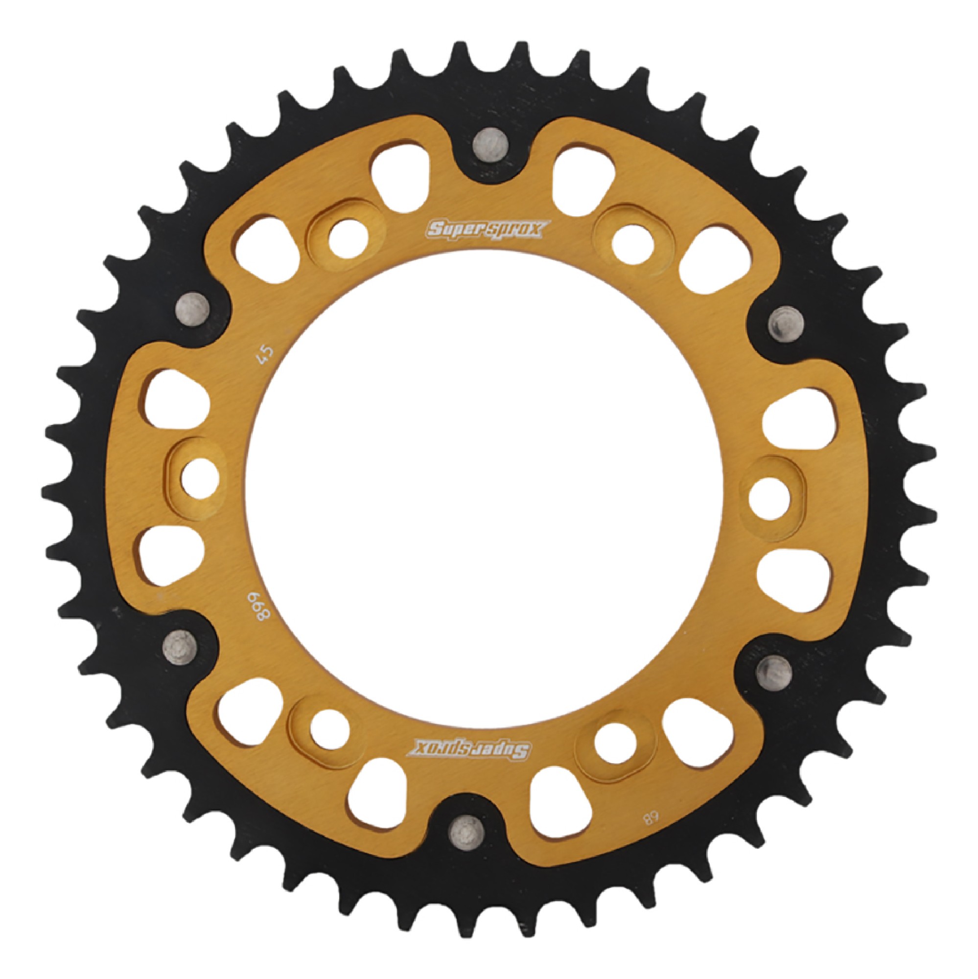 Supersprox - Gold Stealth sprocket, 45T, Chain Size 525, RST-899-45-GLD