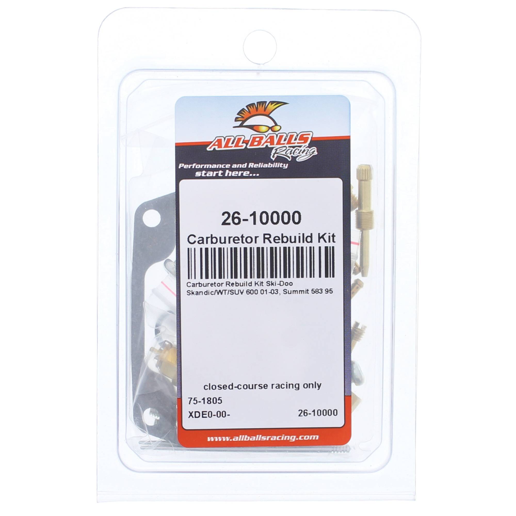All Balls Carburetor Rebuild Kit 26-10000 for Ski-Doo Skandic/WT/SUV 600 01-03