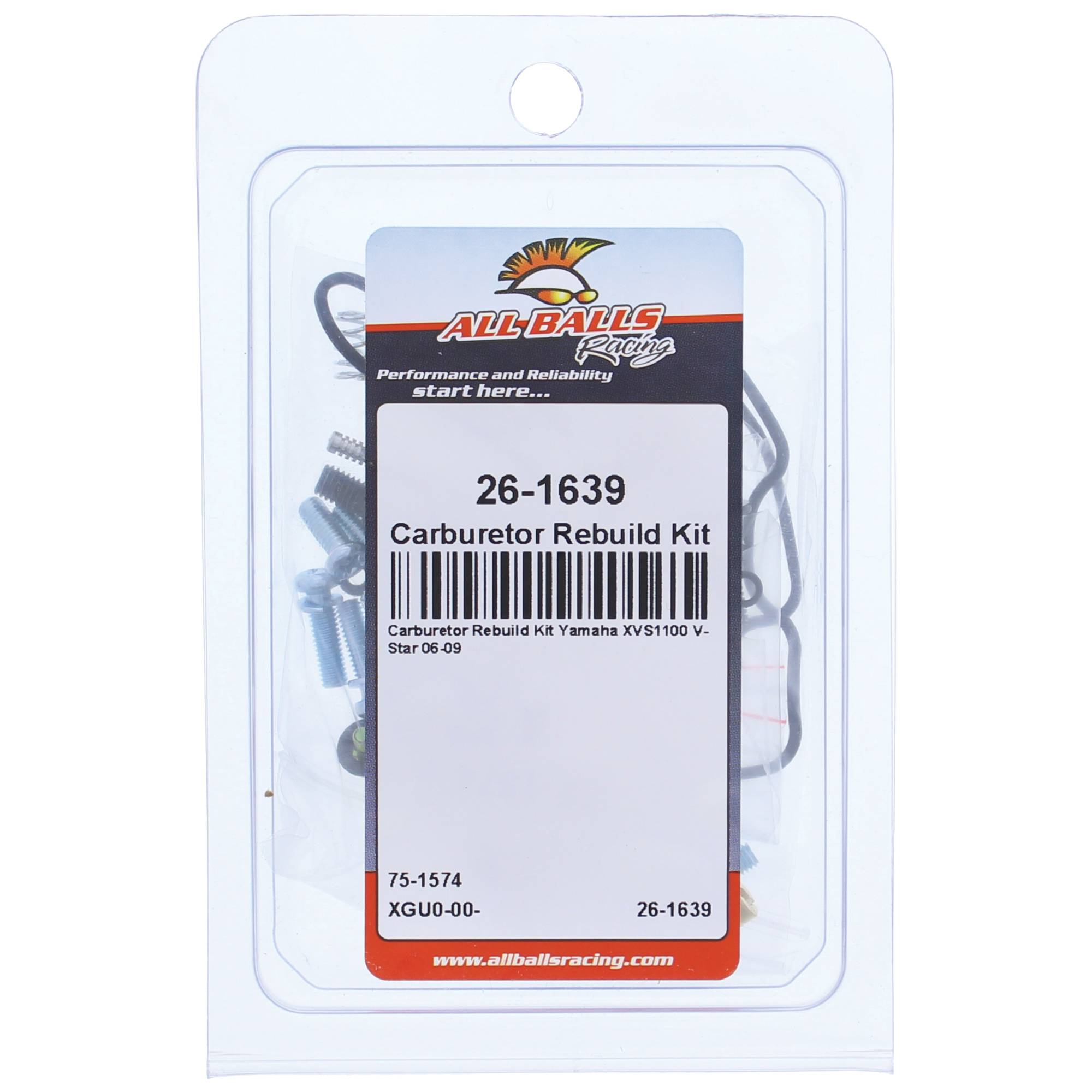 All Balls Carburetor Rebuild Kit 26-1639 for Yamaha XVS1100 V-Star 06-09