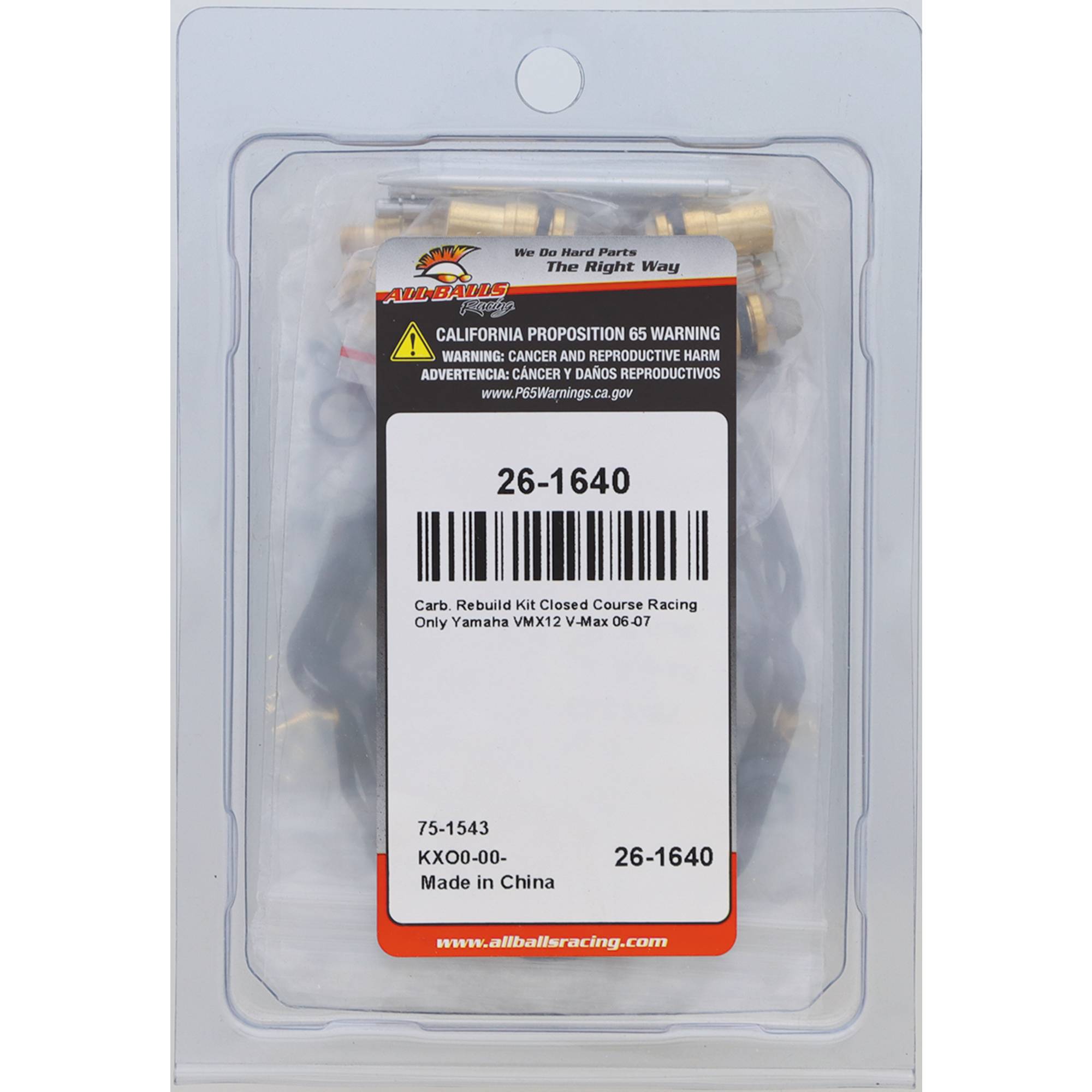 All Balls Carburetor Rebuild Kit 26-1640 for Yamaha VMX12 V-Max 06 07