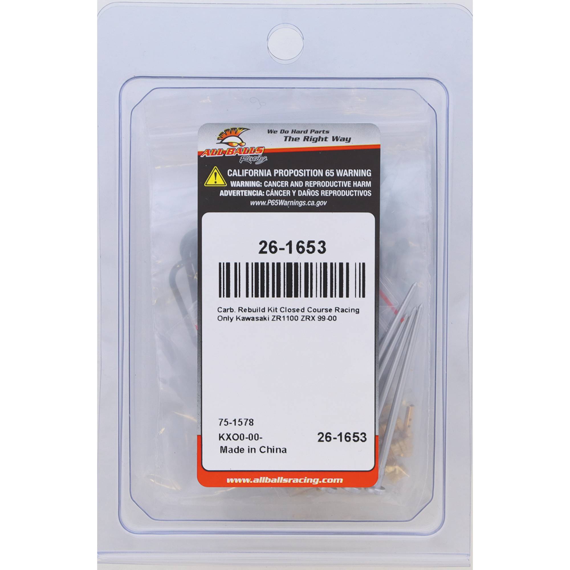 All Balls Carburetor Rebuild Kit 26-1653 for Kawasaki ZRX 1100 99 00