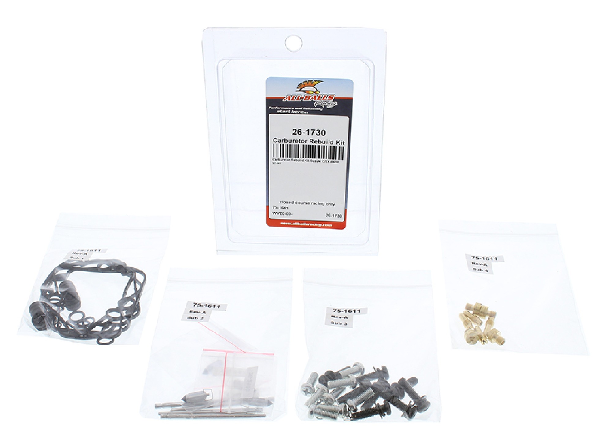 All Balls Carburetor Rebuild Kit 26-1730 for Suzuki GSX-R 600 92 93