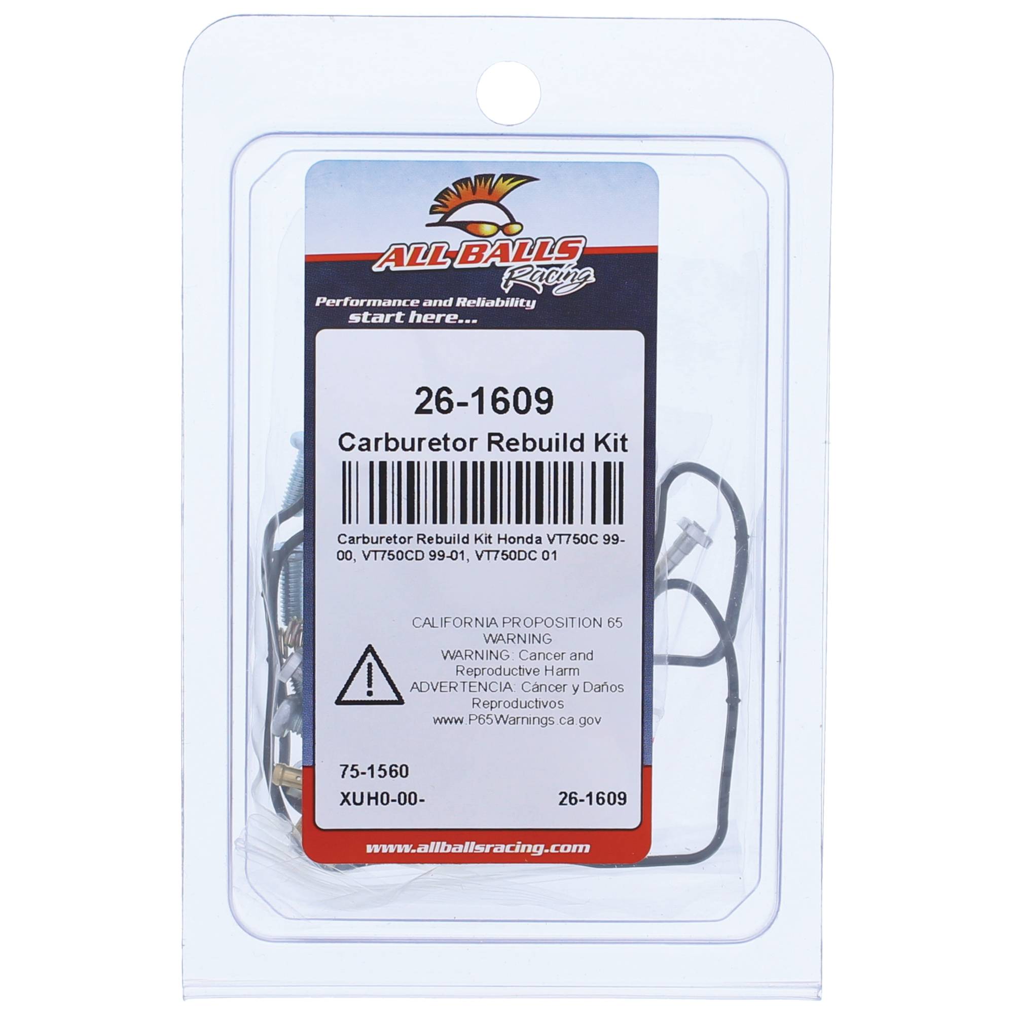 All Balls Carburetor Rebuild Kit 26-1609 for Honda VT 750 C 99 00