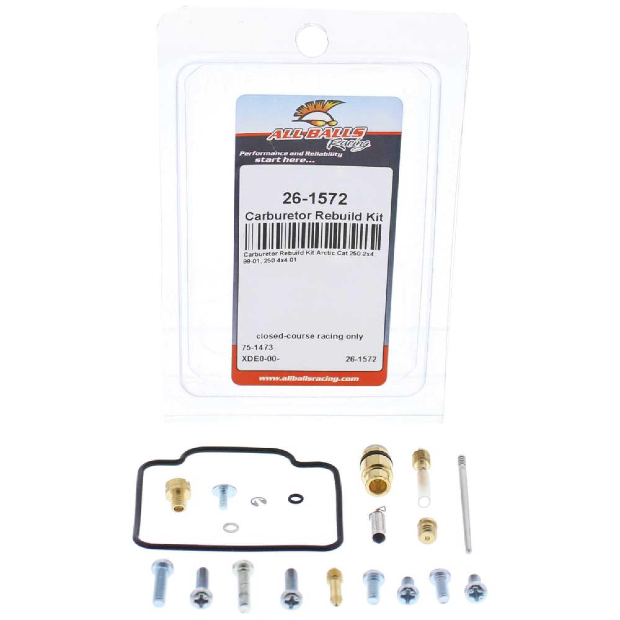 All Balls Carburetor Kit, Complete 26-1572 for Arctic Cat 250 2x4 99-01