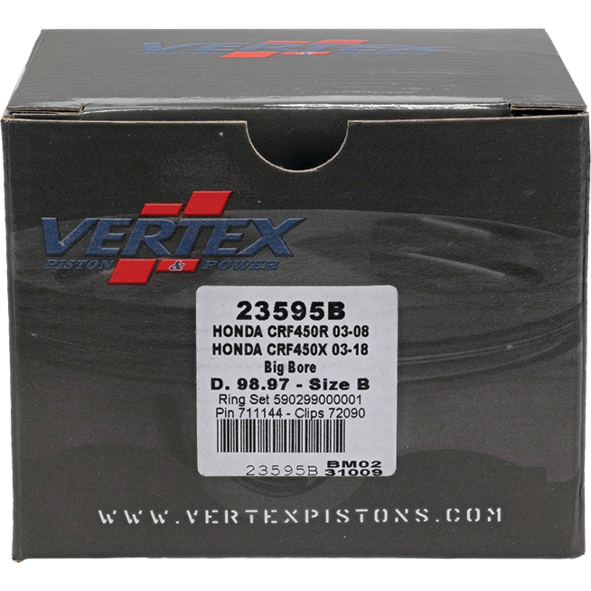 Vertex Big Bore forged Piston Kit for Honda CRF 450 R (02-08) 23595B