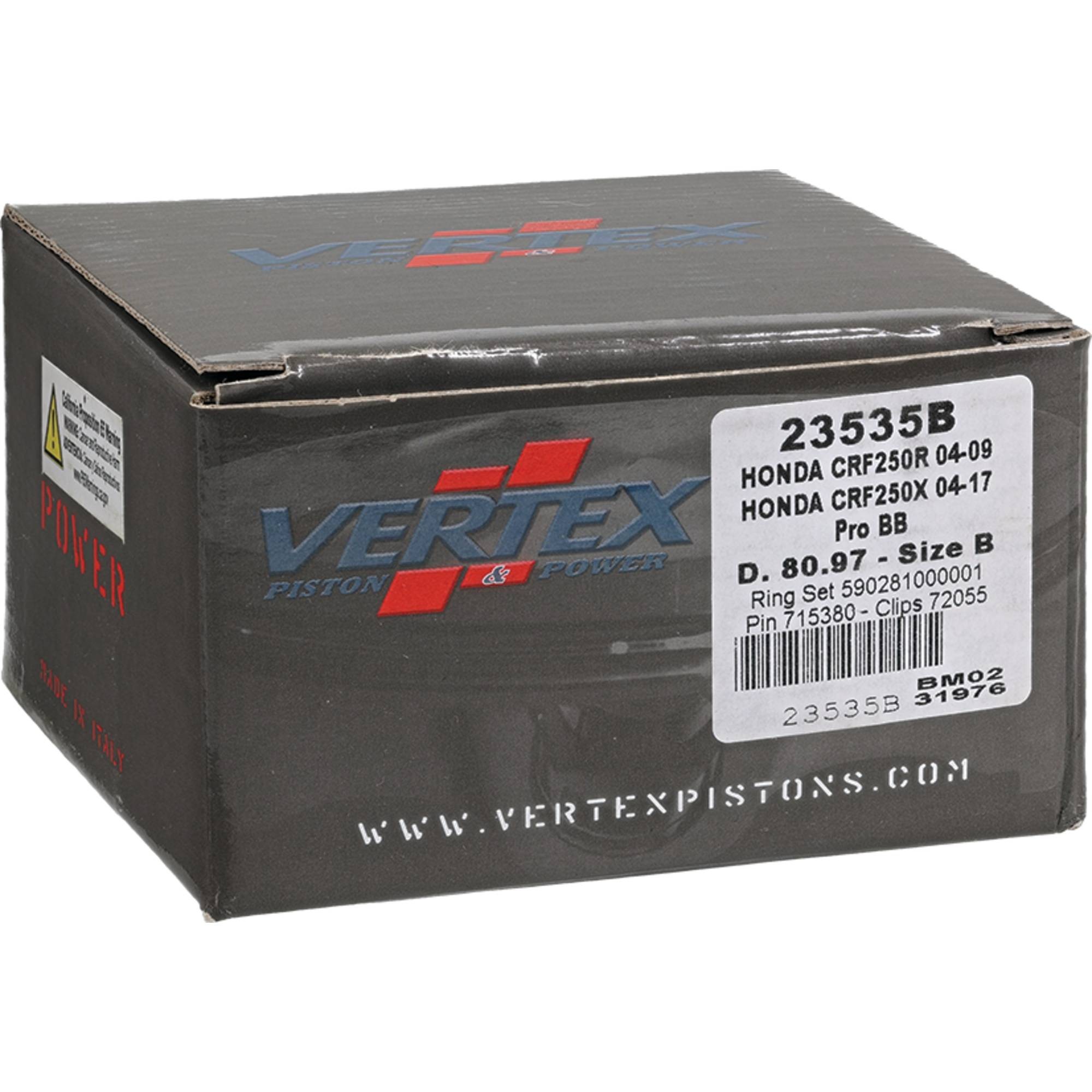 Vertex Big Bore forged Piston Kit for Honda CRF 250 R (04-09) 23535B