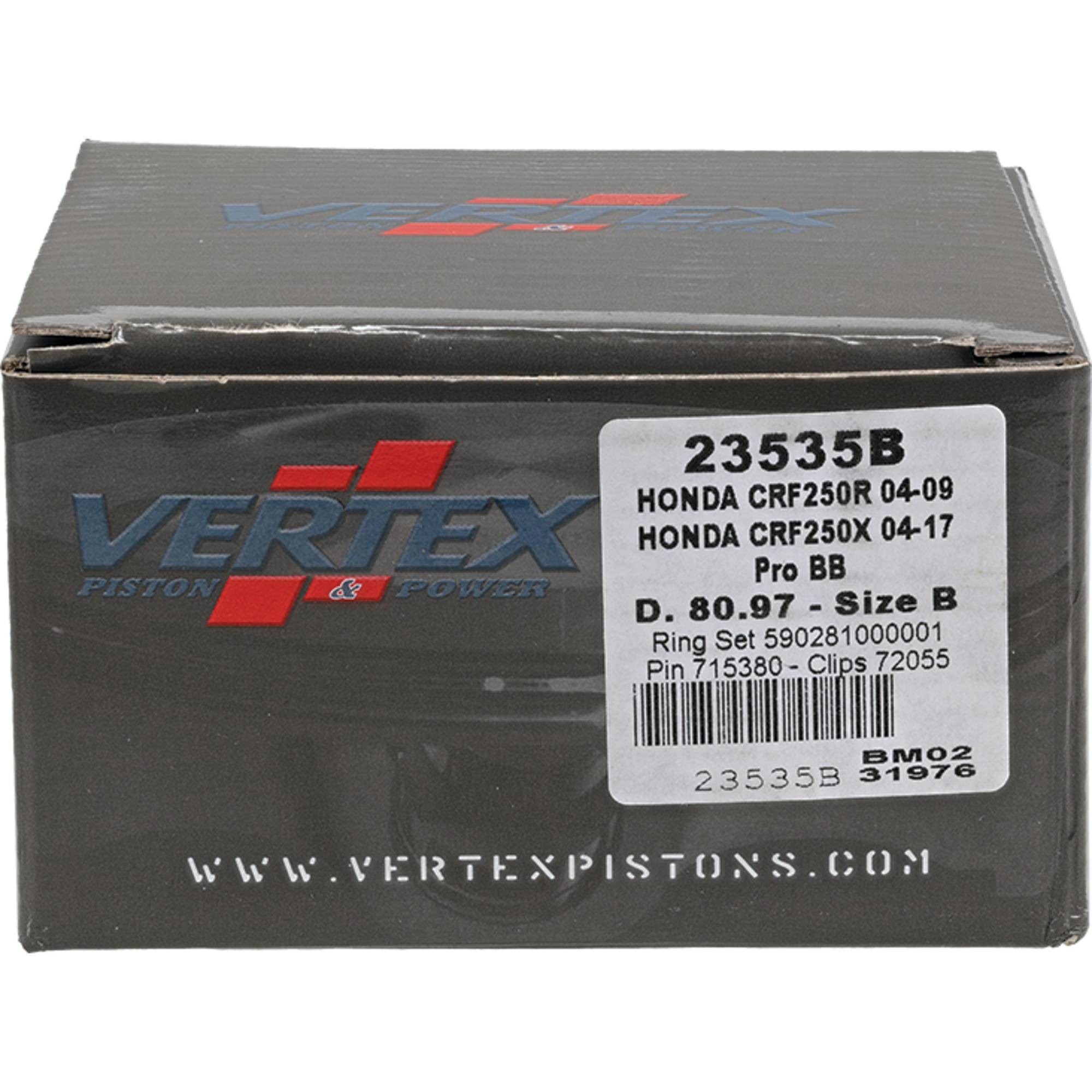 Vertex Big Bore forged Piston Kit for Honda CRF 250 X (04-17) 23535B
