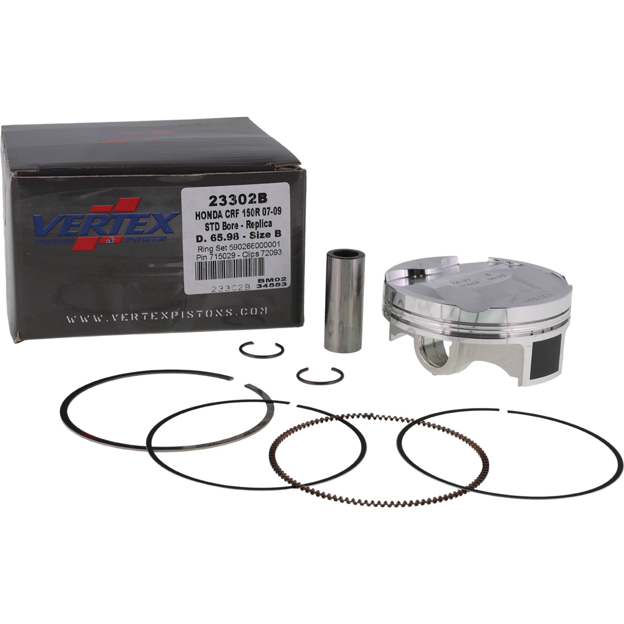 Vertex Replica forged Piston Kit for Honda CRF 150 R (07-09) 23302B
