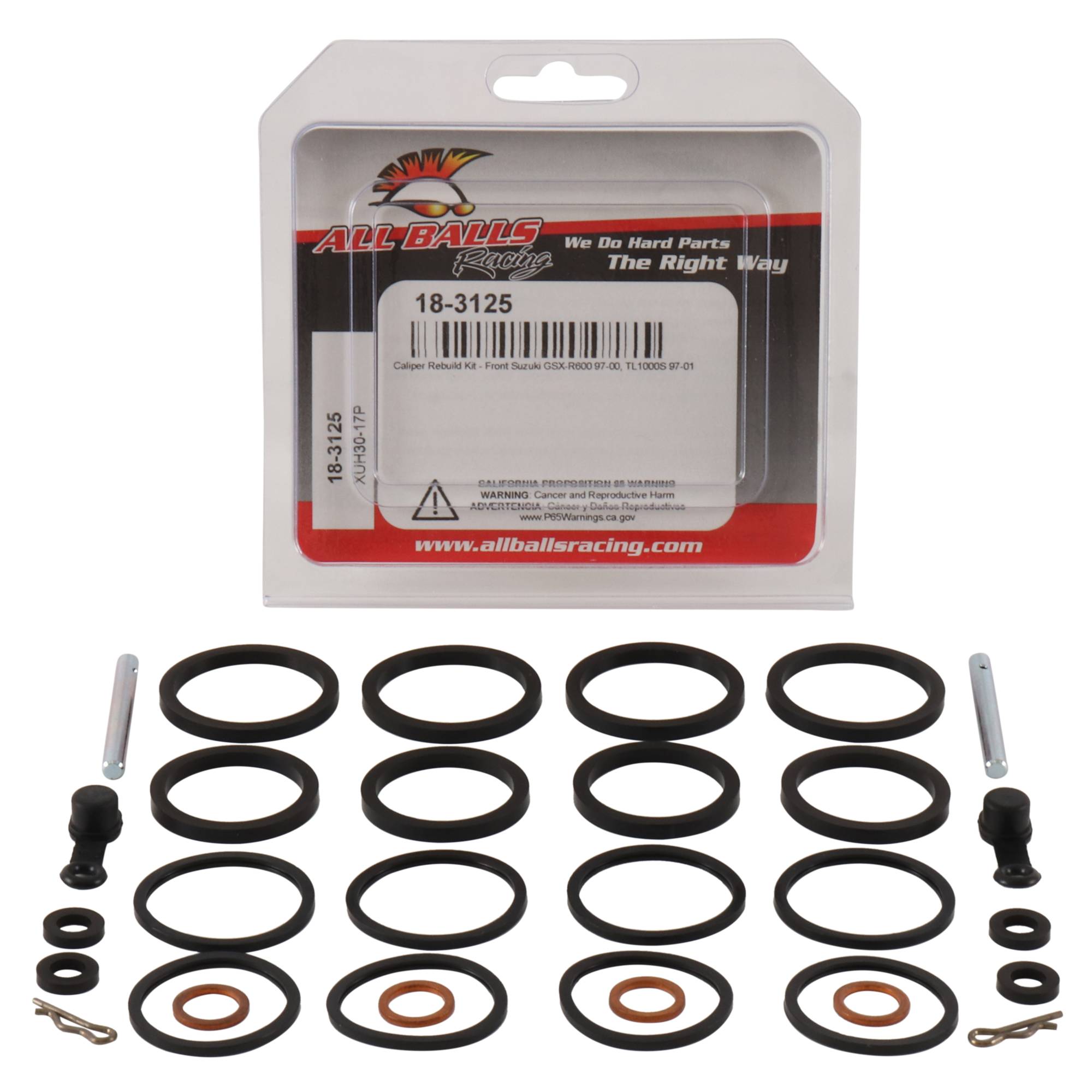 All Balls Front Caliper Rebuild Kit 18-3125 for Suzuki GSX-R 600 97-00
