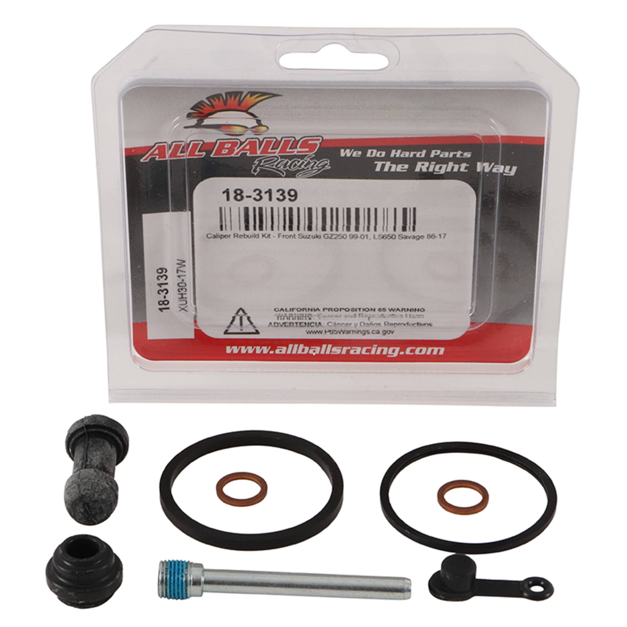All Balls Front Caliper Rebuild Kit 18-3139 for Suzuki GZ 250 Marauder 99-01
