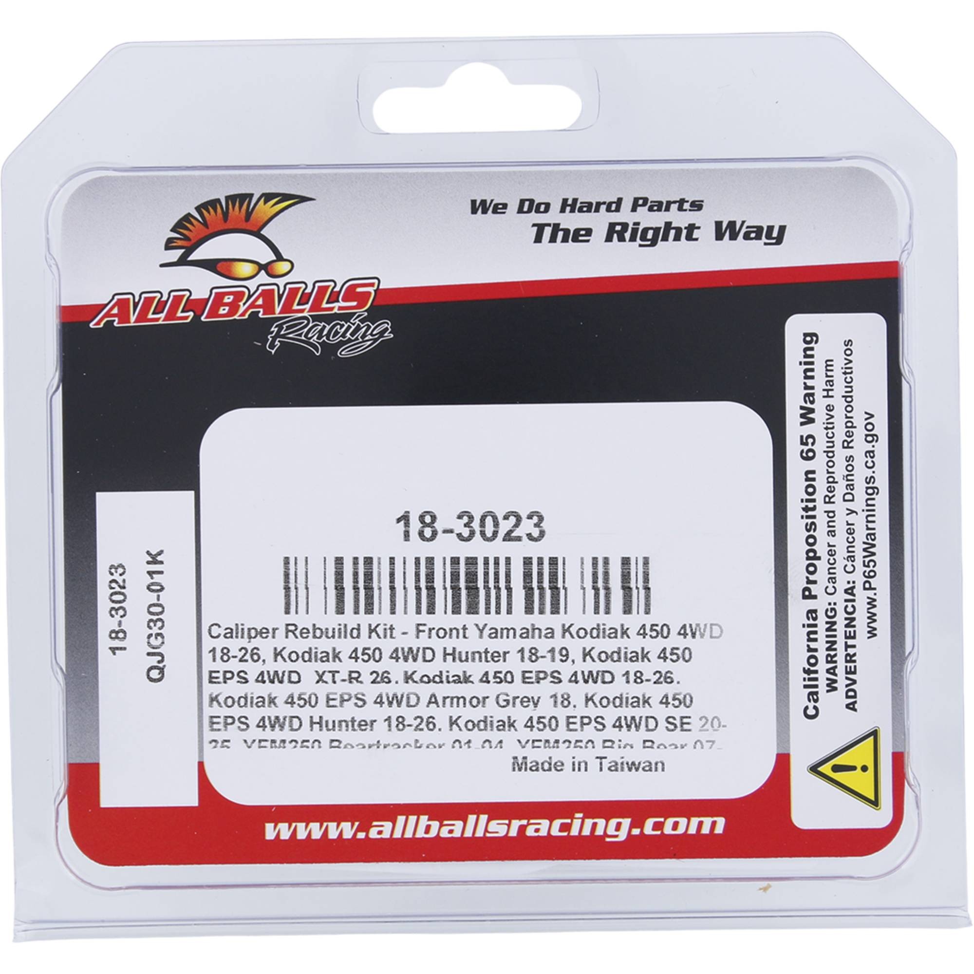 All Balls Caliper Rebuild Kit - Front Arctic Cat 400 DVX 04-08, 18-3023