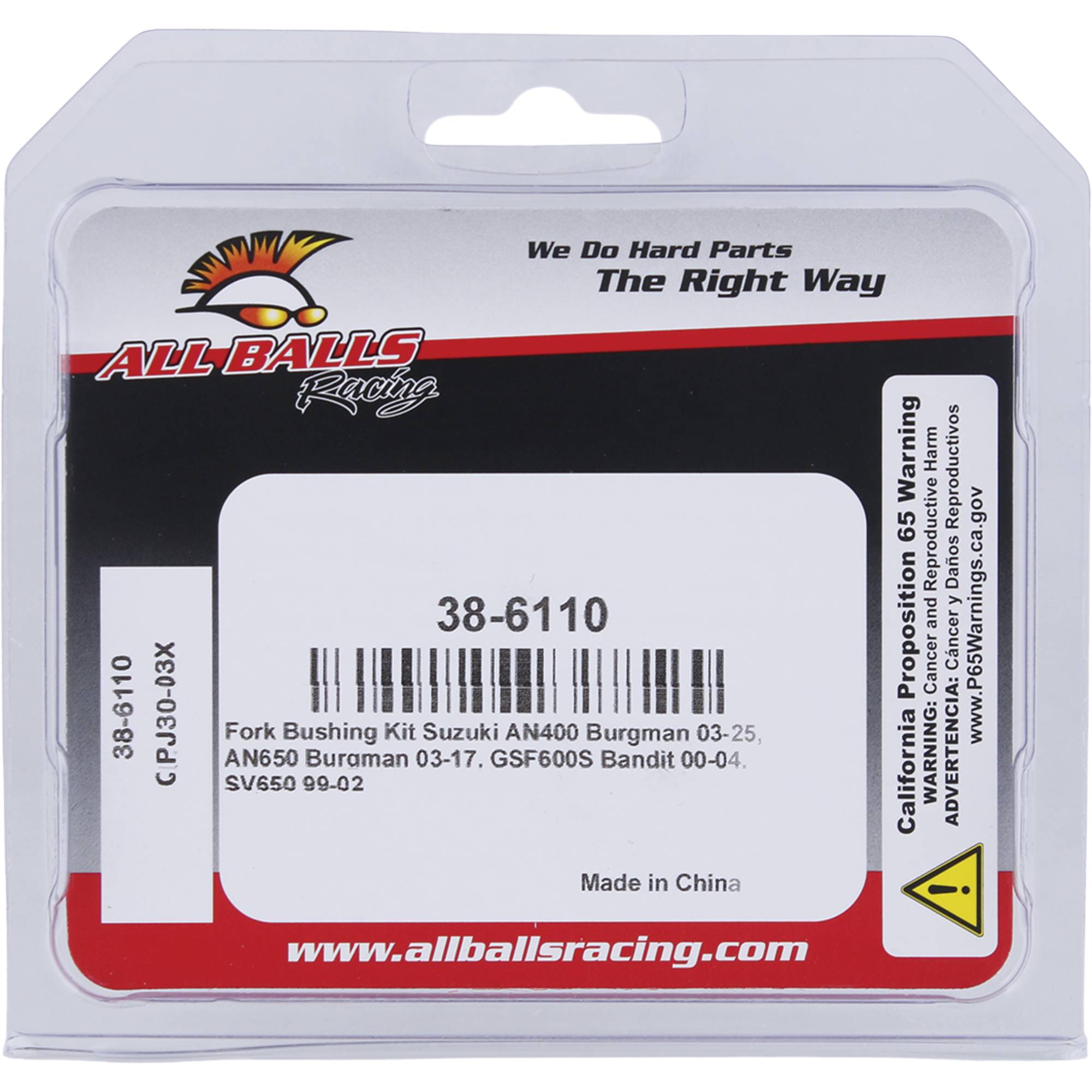 All Balls Racing Fork Bushing Kit 38-6110 for Suzuki AN 400 Burgman 03-16